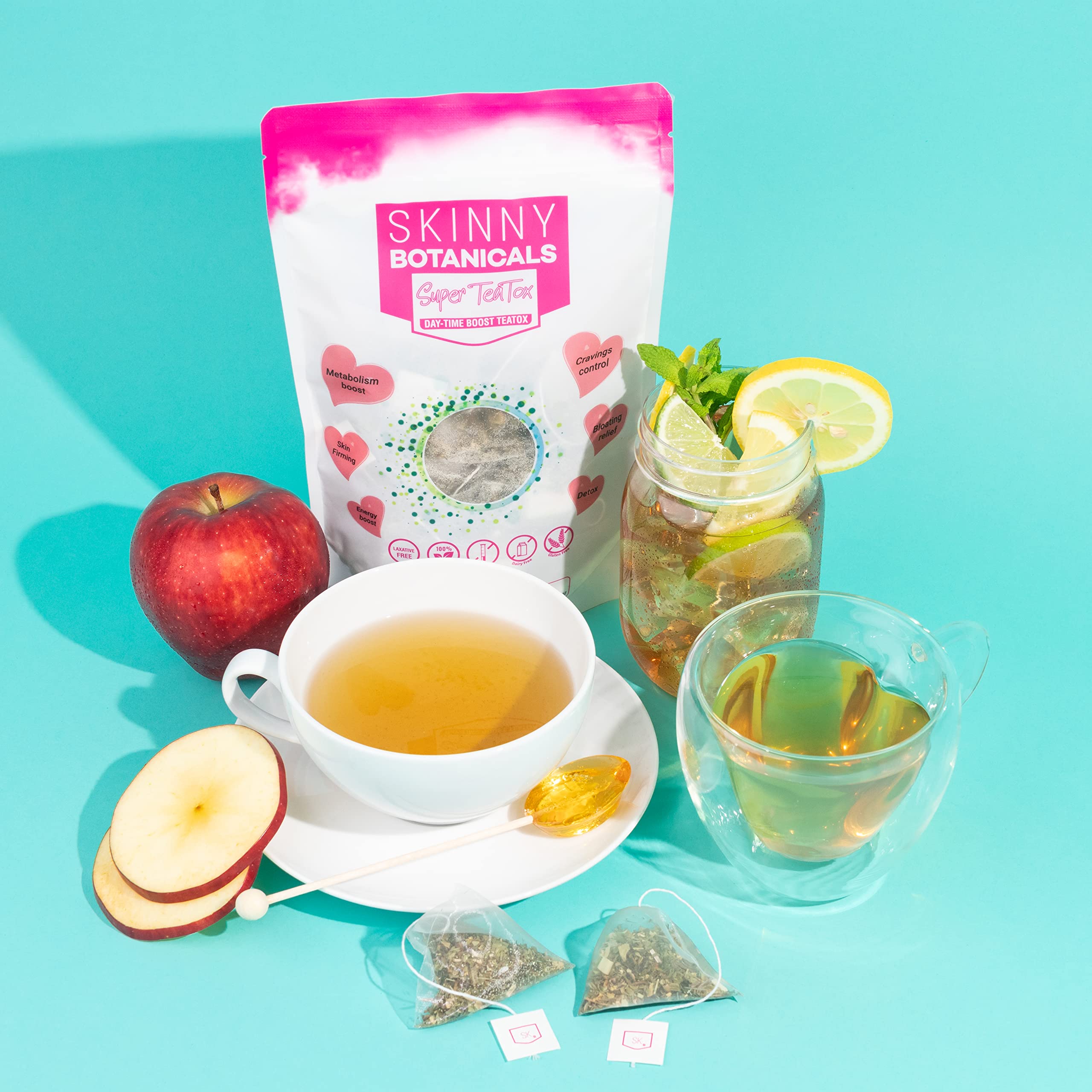 Skinny Botanicals Daytime Detox Tea for Body Cleanse All Natural - Laxative-Free, Supports - AB Mystery