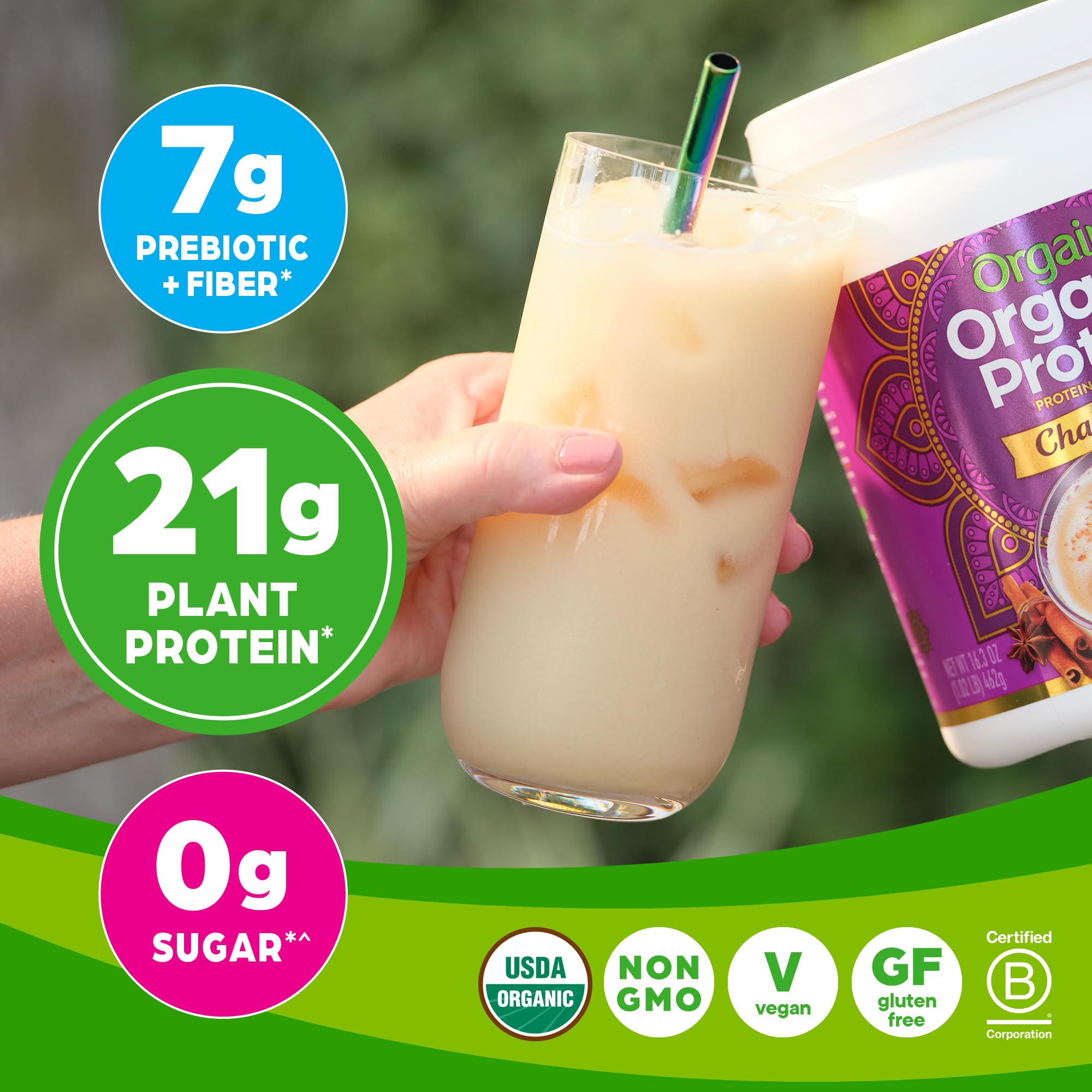 Orgain Organic Vegan Protein Powder, Chai Latte - 21g Plant Based Protein, Gluten Free - AB Mystery