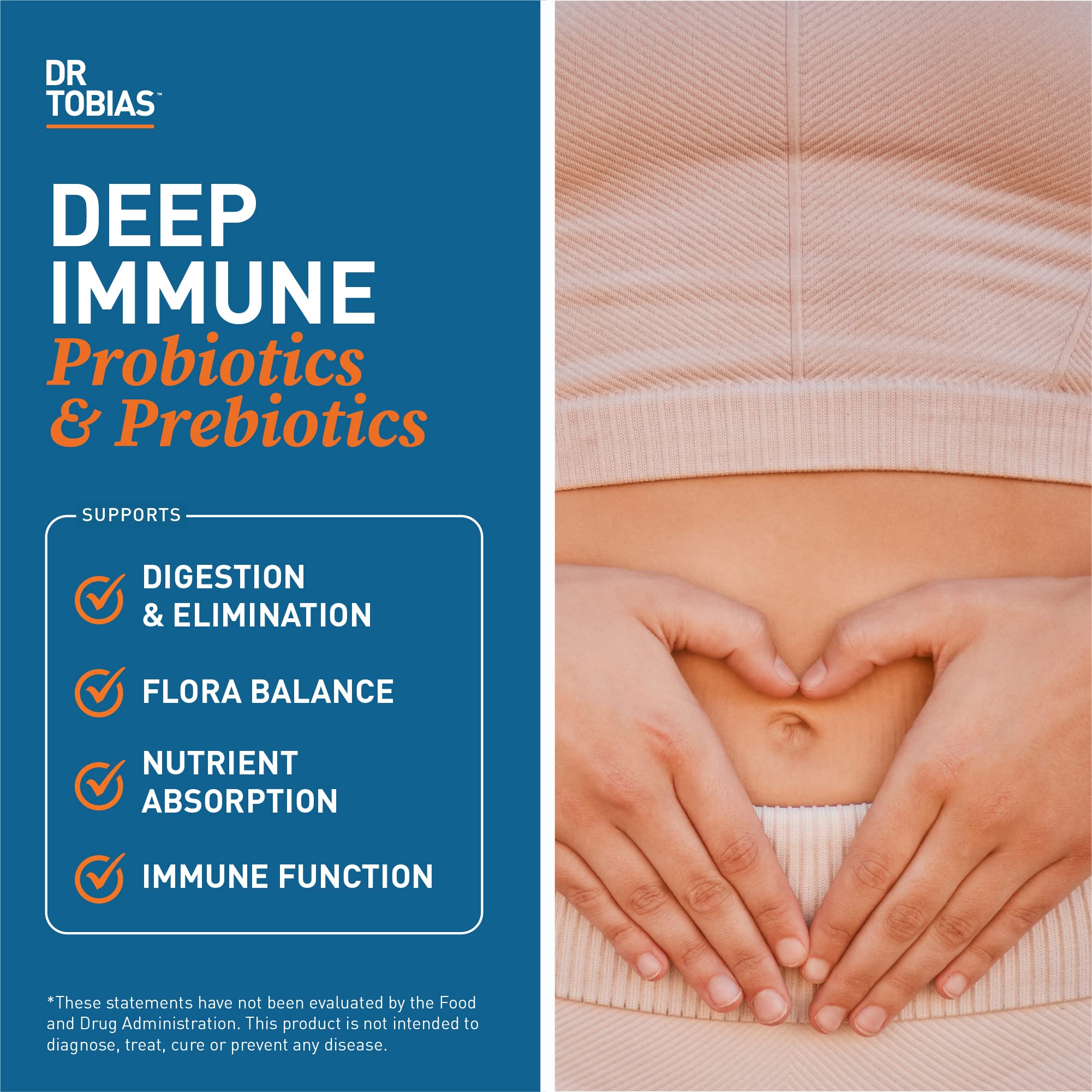 Dr. Tobias Deep Immune Probiotics & Prebiotics, 4.4 Billion CFU Probiotics for Women - AB Mystery