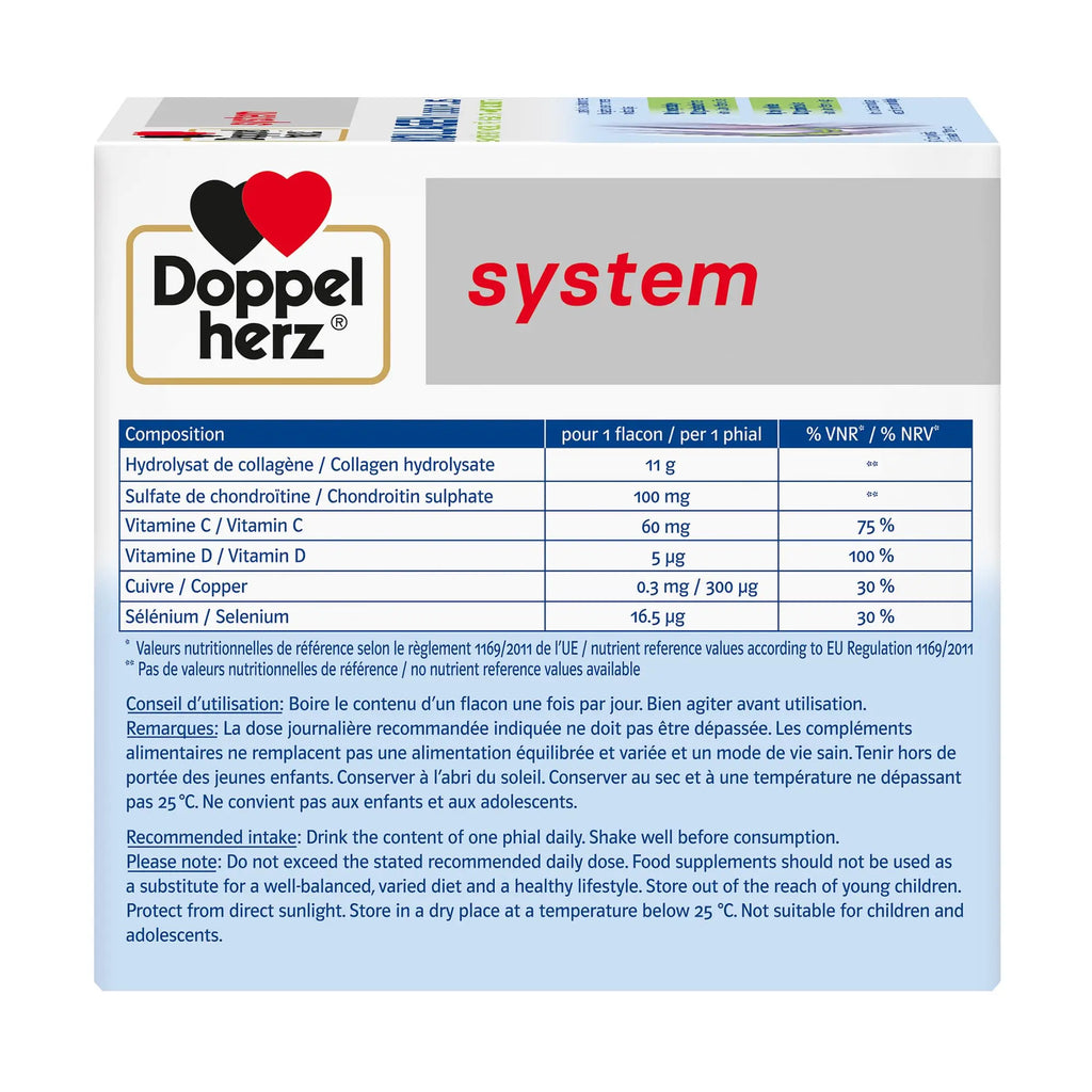 Doppelherz - Kollagen 11000 Plus - Collagen hydrolysate, chondroitin Sulphate, Vitamins C and D and Trace Elements - AB Mystery