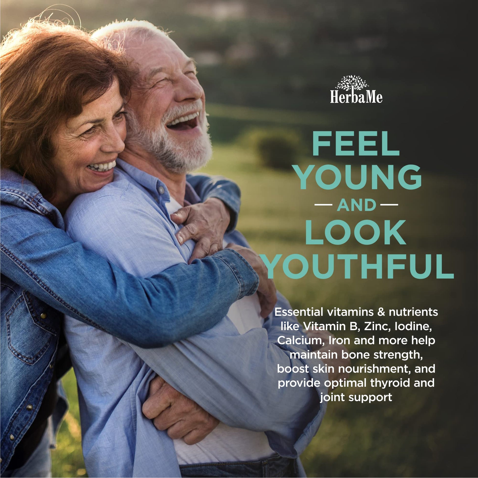 HerbaMe Organic Irish Sea Moss with Bladderwrack, Burdock Root & Black Pepper Extract - AB Mystery