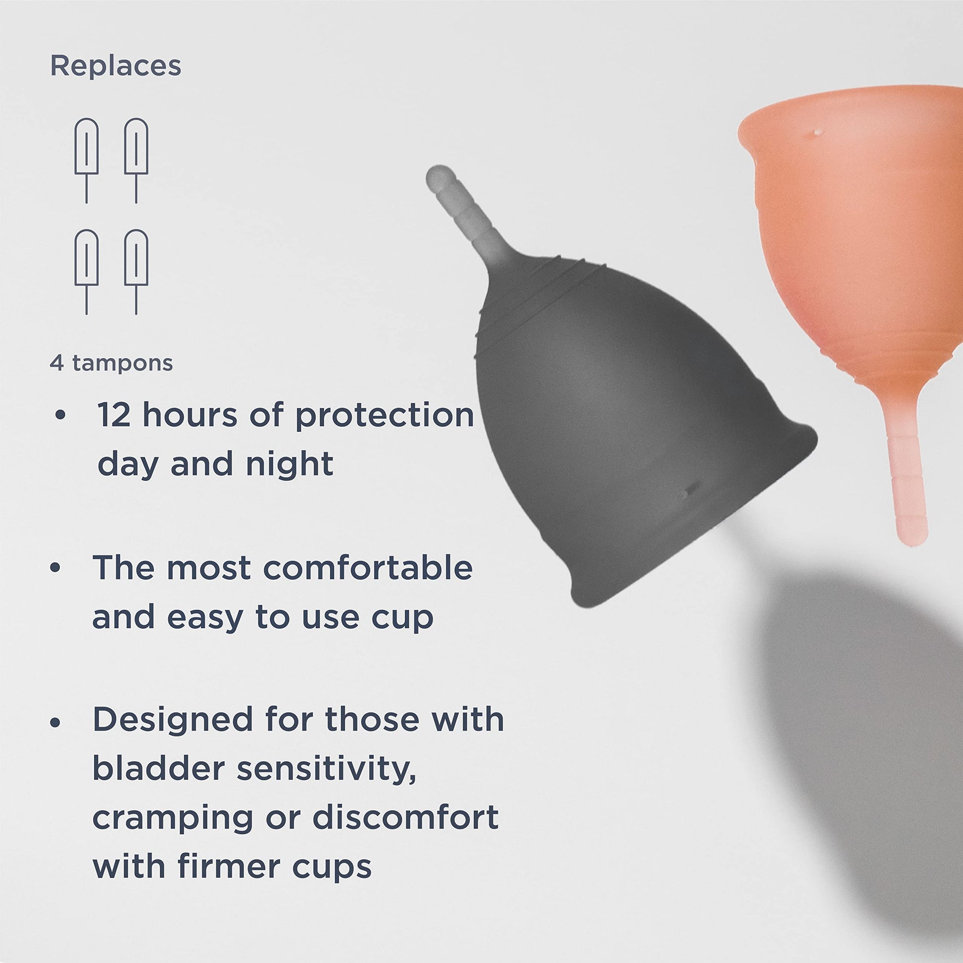 Saalt Soft Menstrual Cup - Best Sensitive Reusable Period Cup - Wear for 12 Hours - Tampon and Pad - AB Mystery