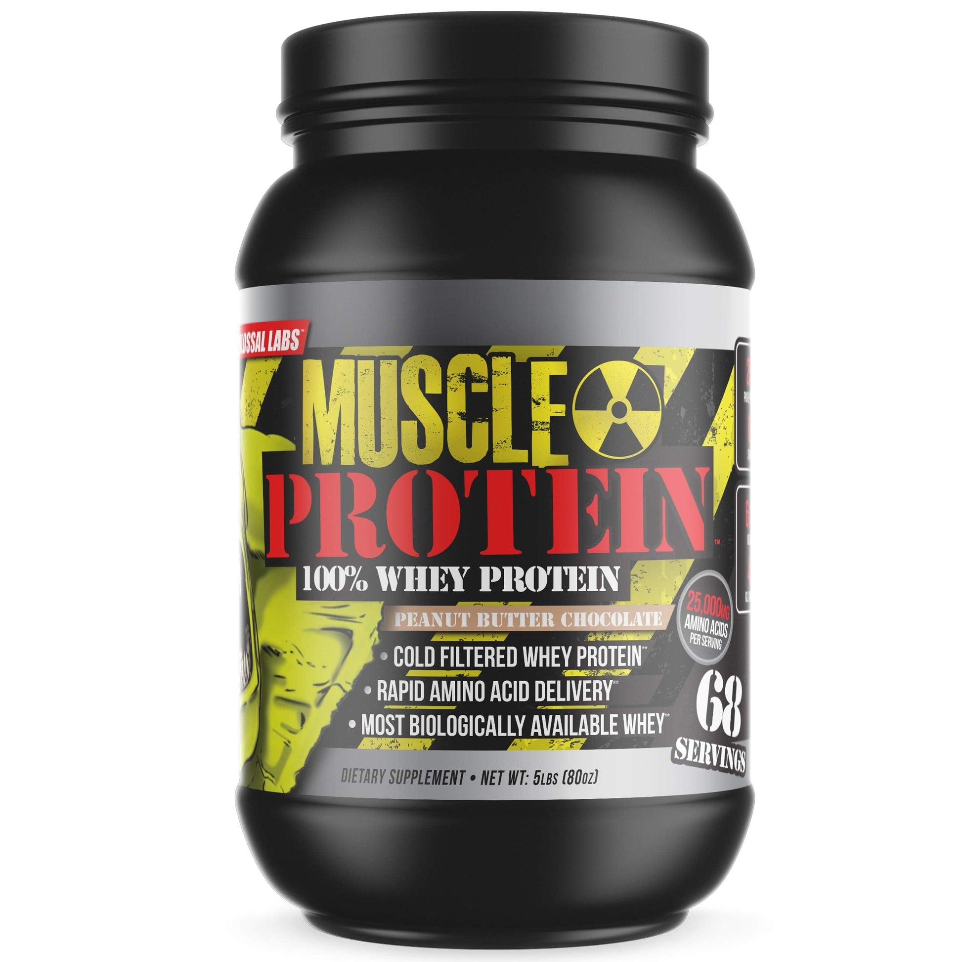 COLOSSAL LABS Whey Protein Powder [15 lbs/Pack of 1]– Peanut Butter-Chocolate Protein - AB Mystery