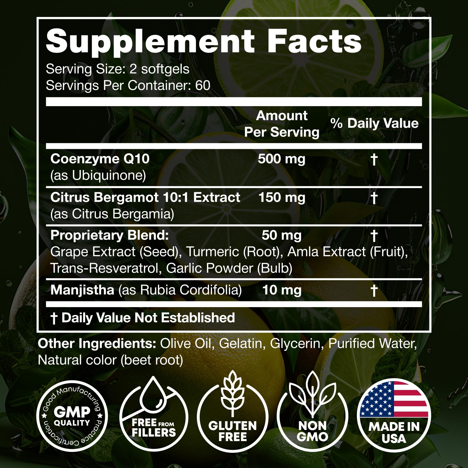 High Absorption CoQ10 500MG - Co Q 10 Supplement 120 Softgels for Heart Health&Energy - AB Mystery