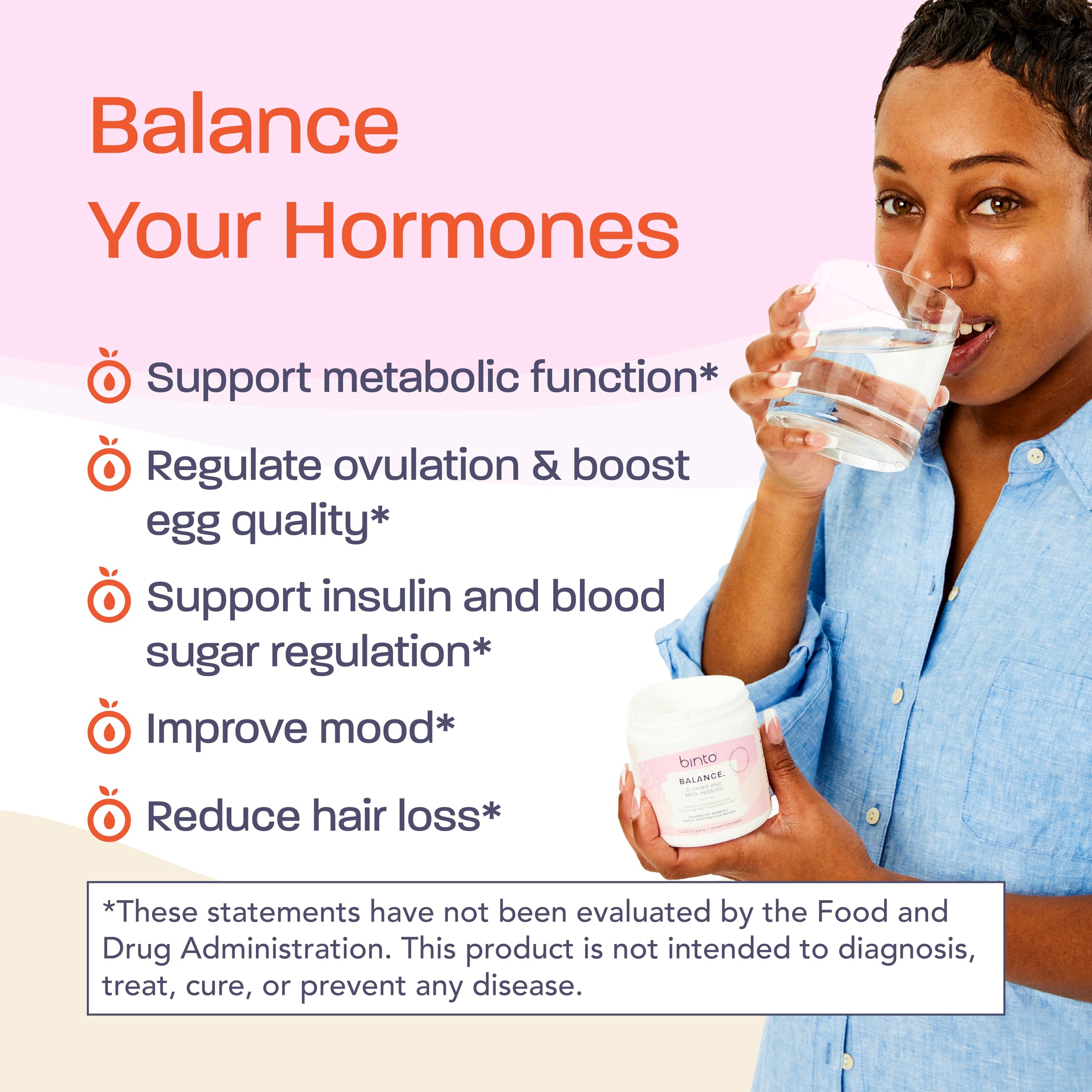 Binto Inositol Powder Mix | 60-Day Supply | 40:1 Ratio of Myo and D-Chiro Inositol - AB Mystery