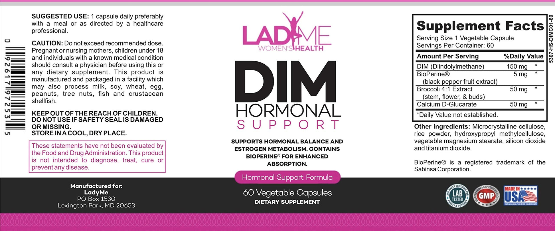 DIM Complex 150mg Hormonal Support Menopause Relief Supplement for Hot Flashes & Hormonal Acne - AB Mystery