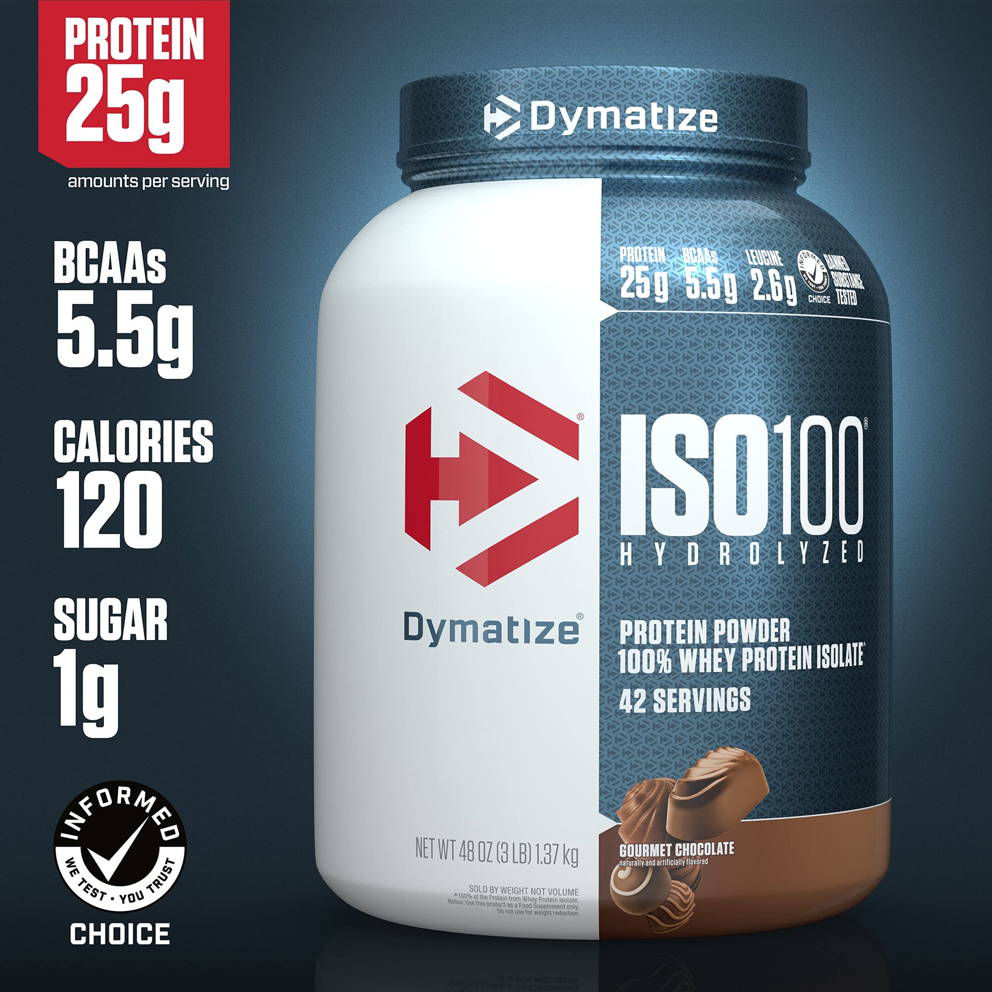 Dymatize ISO100 Hydrolyzed Protein Powder, 100% Whey Isolate Protein, 25g of Protein - AB Mystery
