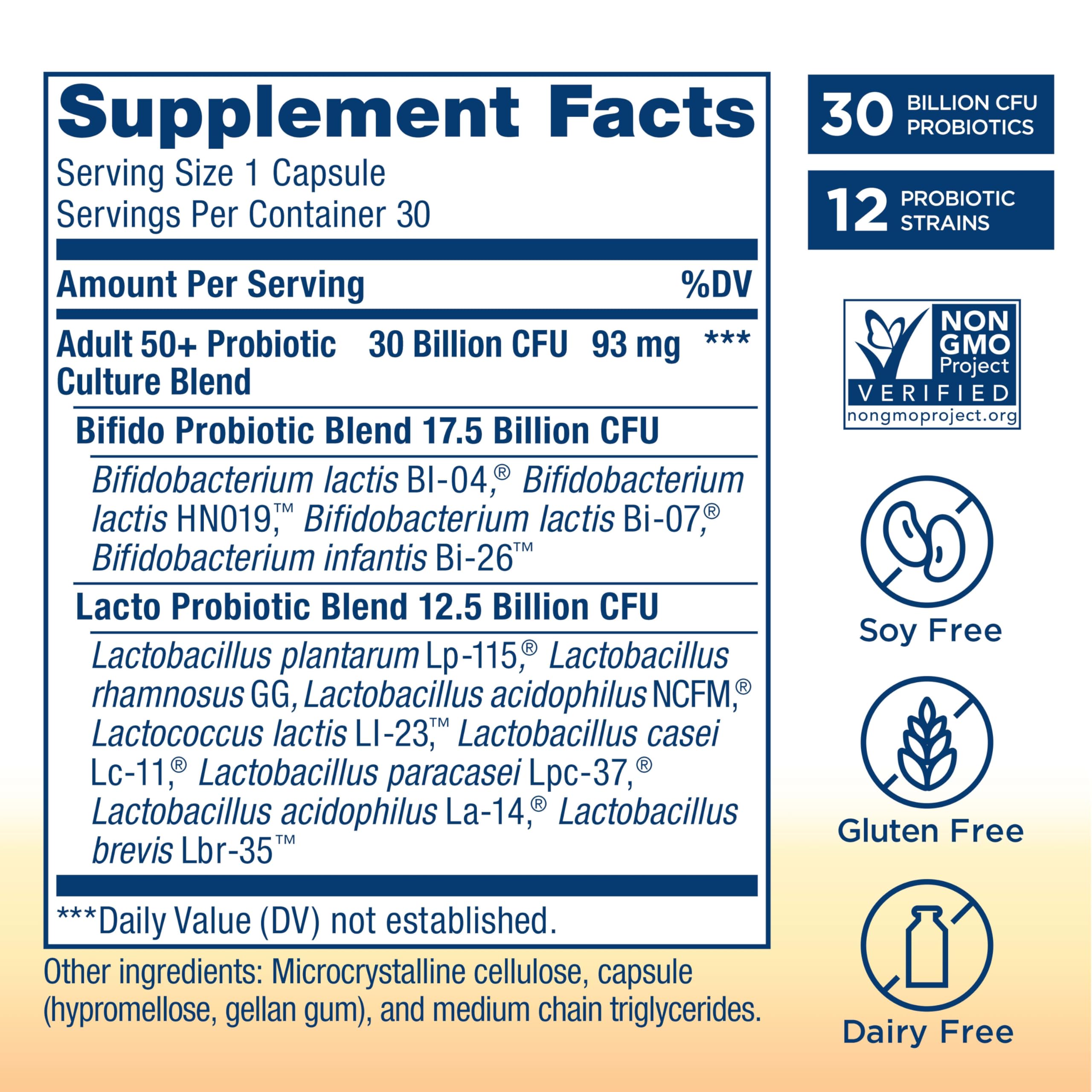 Renew Life Probiotic Adult 50 Plus Probiotic Capsules, Daily Supplement Supports Urinary - AB Mystery