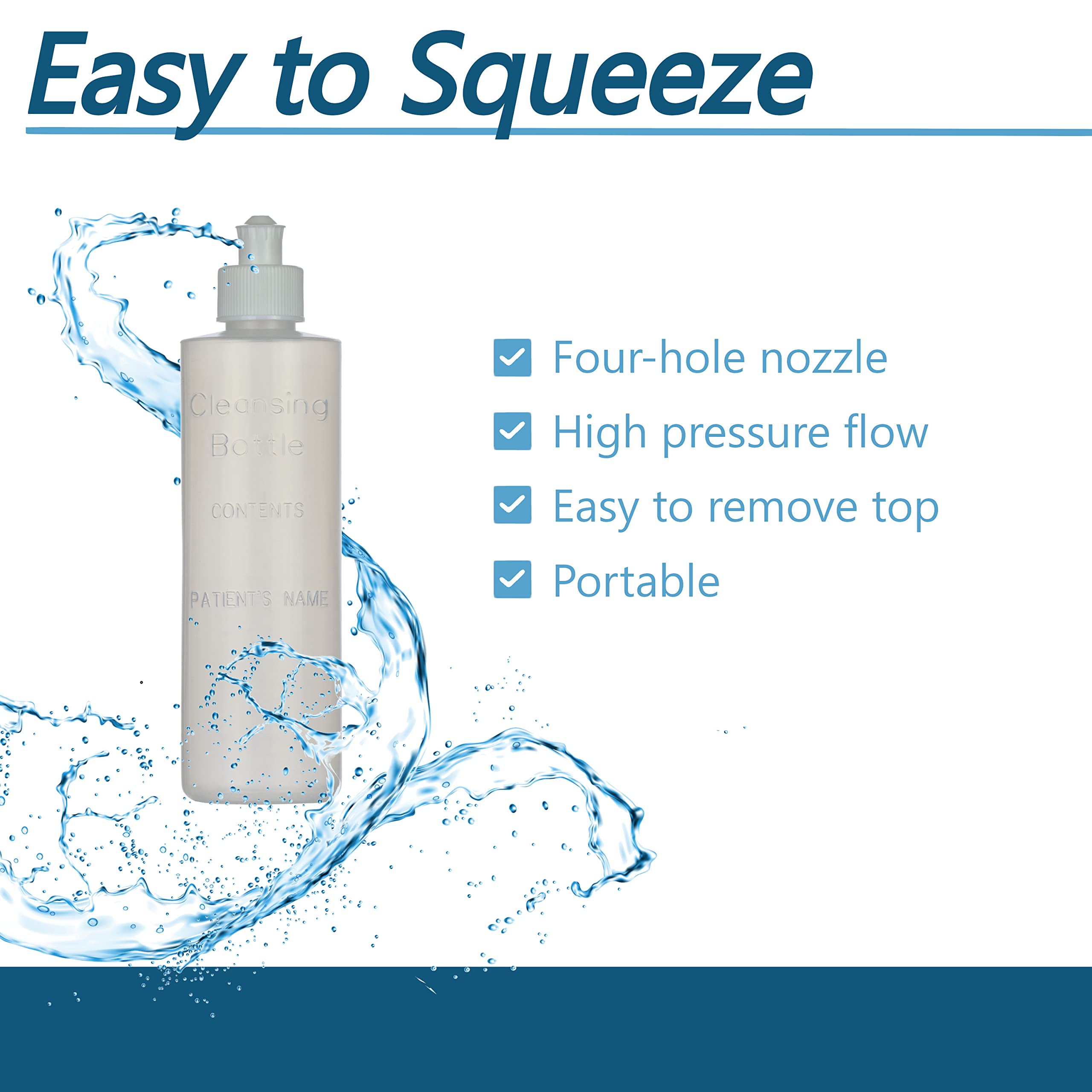 Perineal Squirt Bottle [4 Pack] Refillable Postpartum Lavette Cleansing Irrigation Peri Wash Bottle - AB Mystery