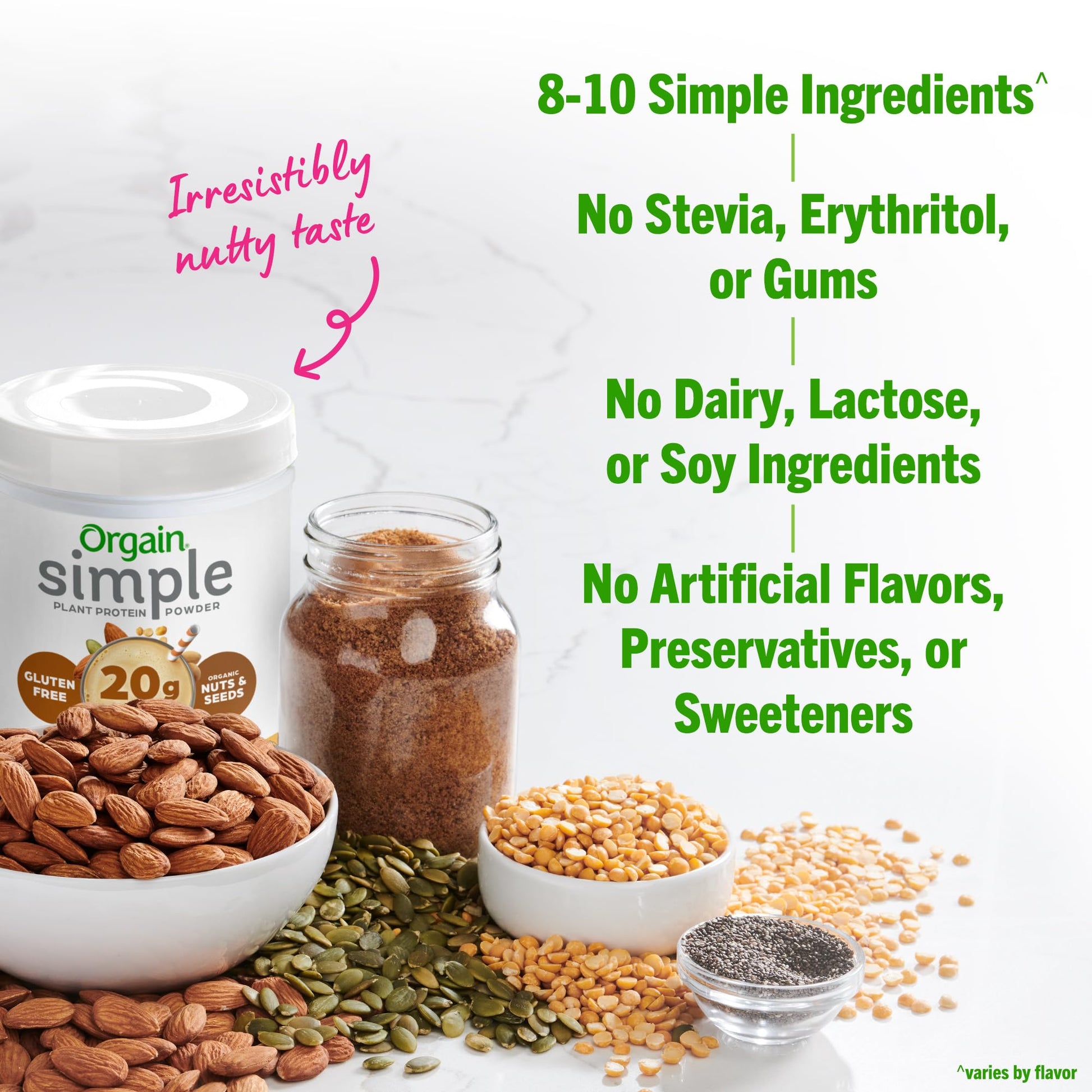 Orgain Organic Simple Vegan Protein Powder, Peanut Butter - 20g Plant Based Protein - AB Mystery