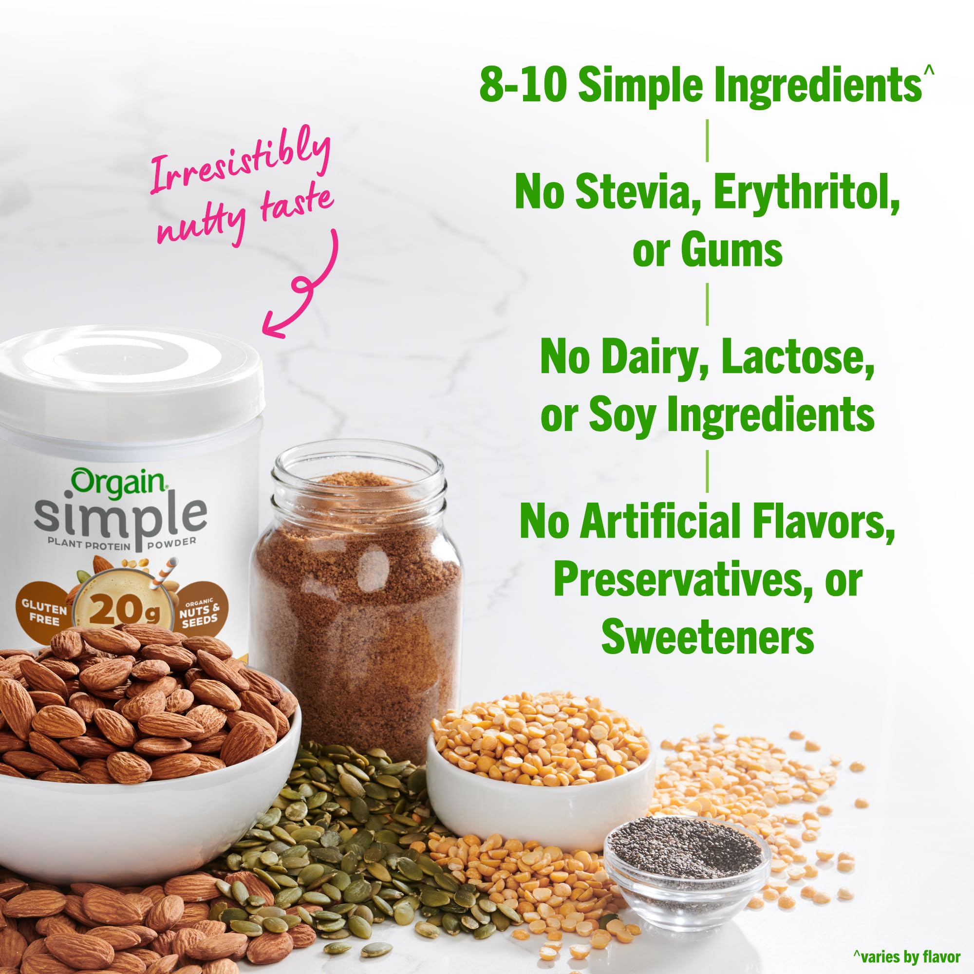 Orgain Organic Simple Vegan Protein Powder, Peanut Butter - 20g Plant Based Protein - AB Mystery