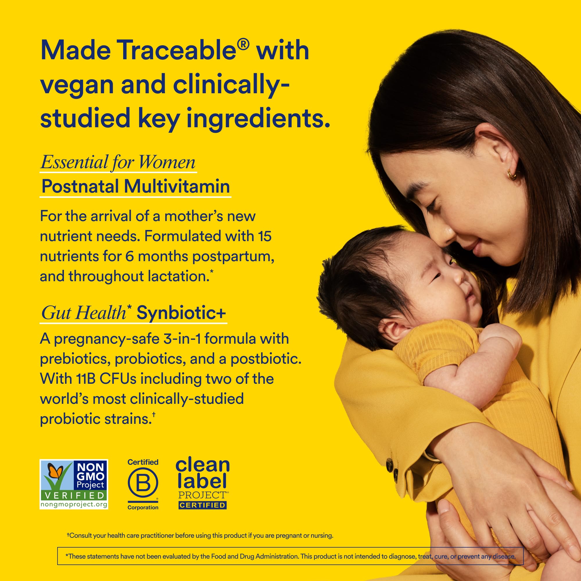 Ritual Postnatal Multivitamin and Gut Duo Supplements with Postnatal Vitamins and Synbiotic+ Ritual