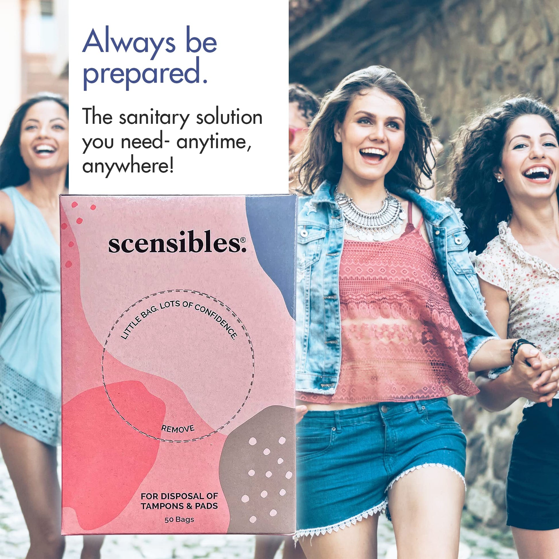 Scensibles Personal Care Disposal Bags (50 Count) - For Tampons, Pads, Liners, Condoms & More - AB Mystery