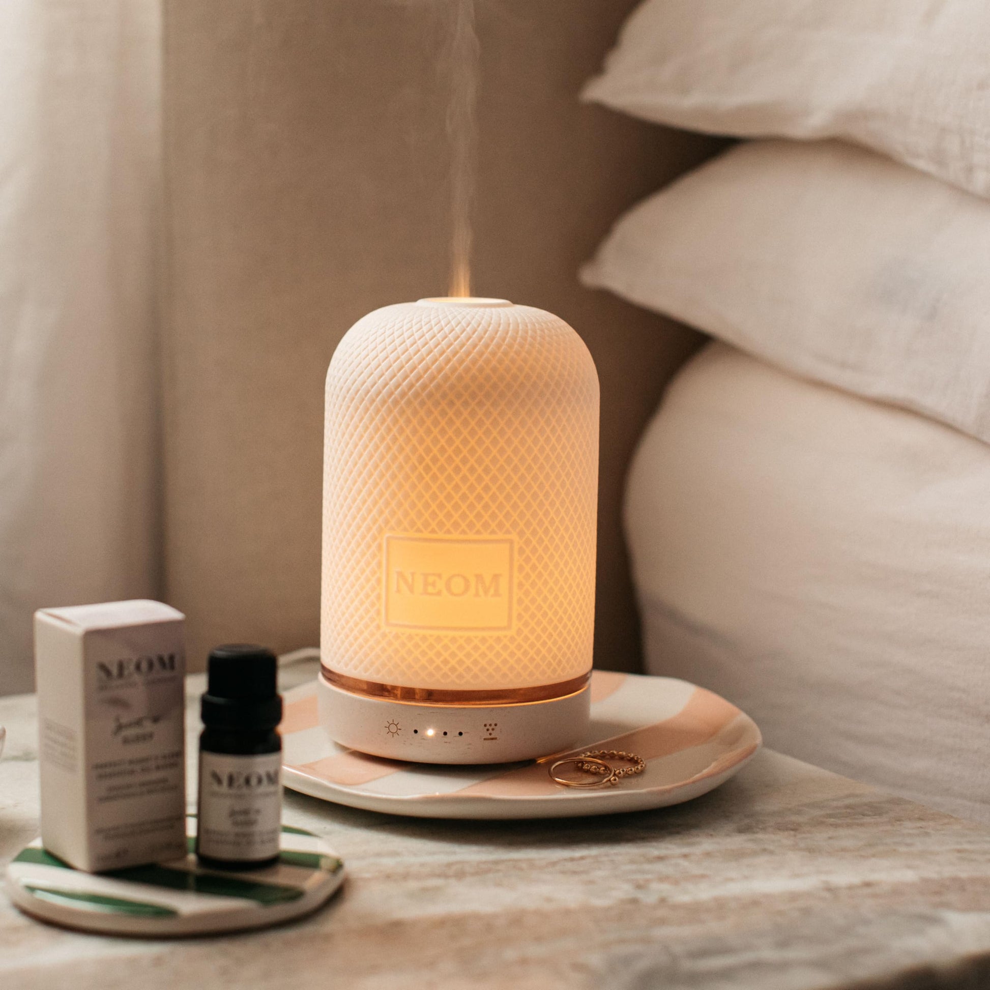 NEOM - Happiness Essential Oil Blend, 10ml | Neroli, Mimosa & Lemon | Scent to Make You Happy Range - AB Mystery