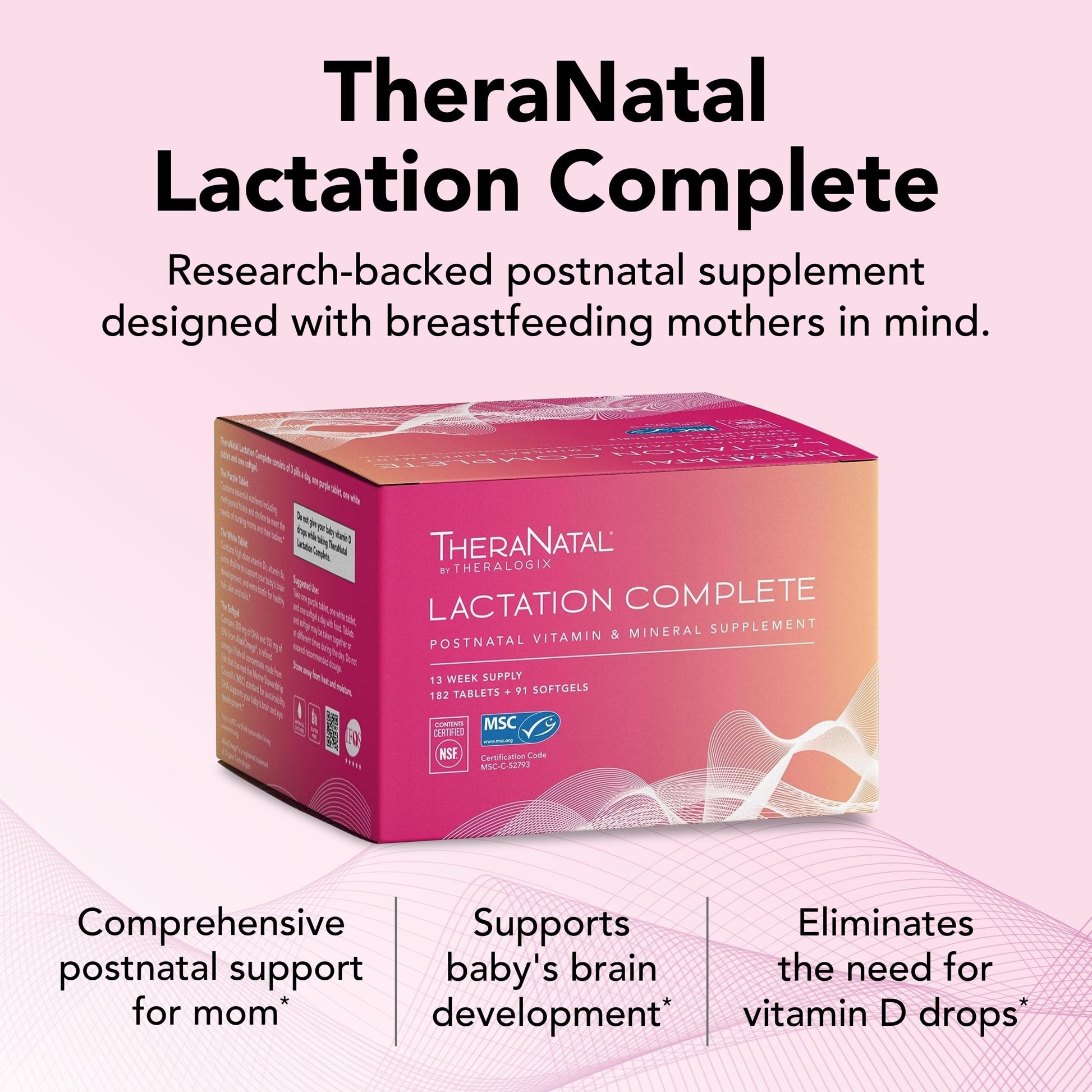 Theralogix TheraNatal Lactation Complete Postnatal Vitamin Supplement - 13-Week - AB Mystery