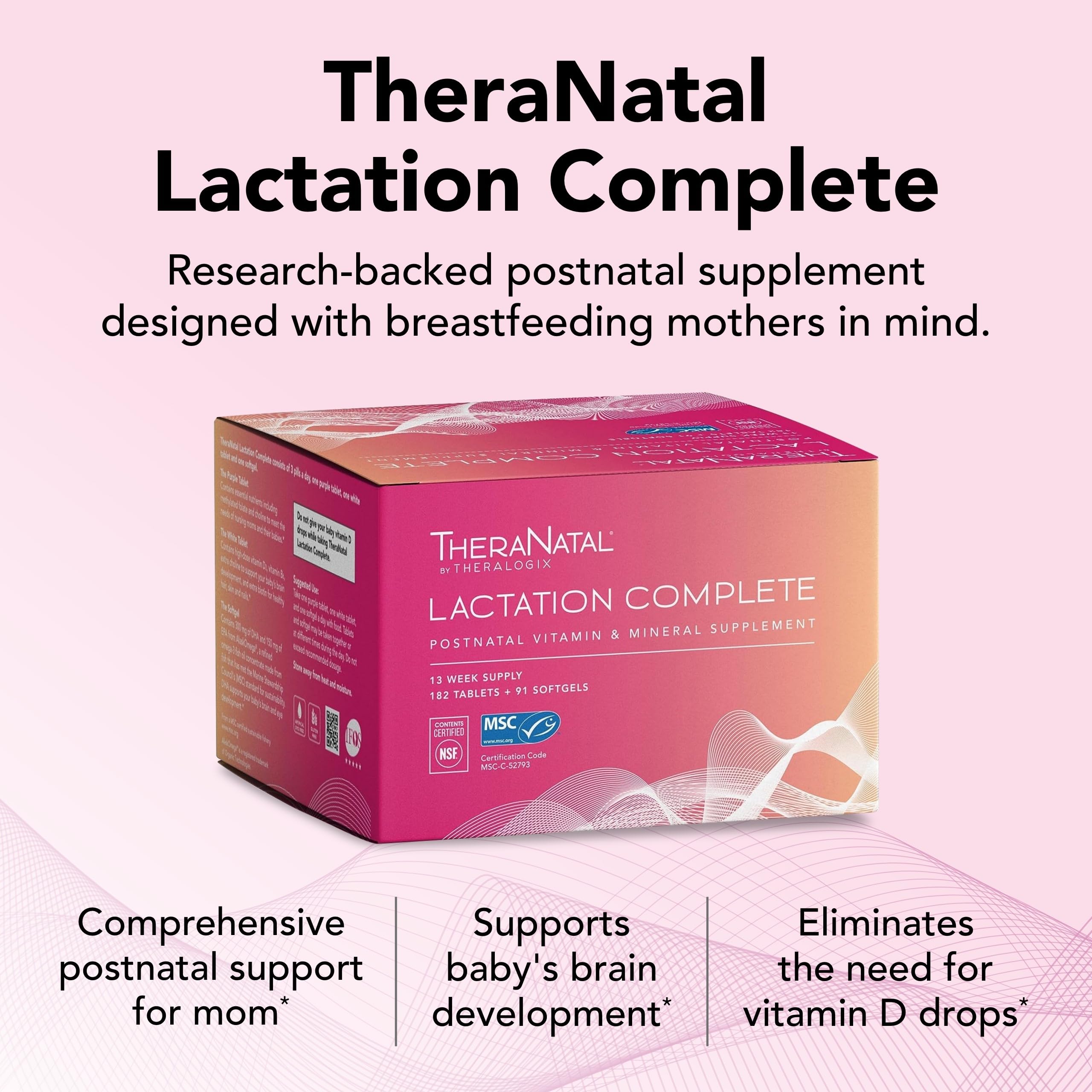 Theralogix TheraNatal Lactation Complete Postnatal Vitamin Supplement - 13-Week - AB Mystery