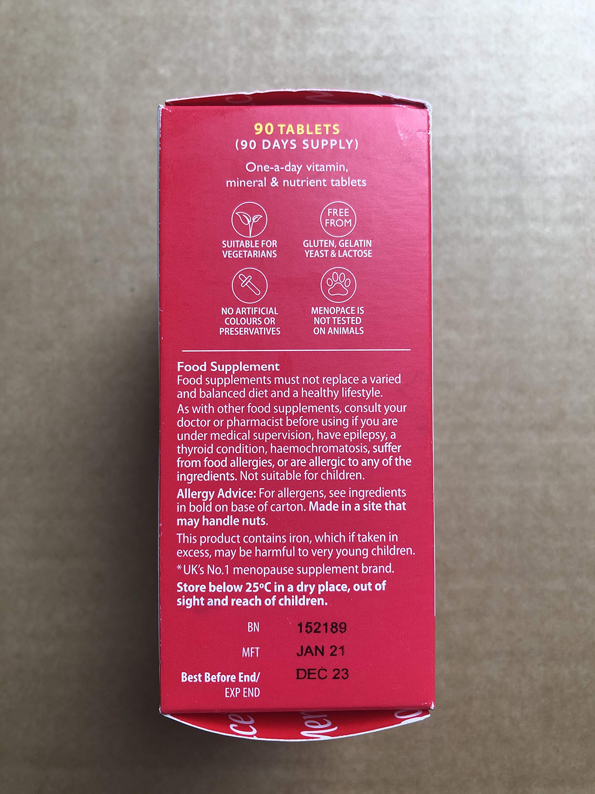 Vitabiotics - Menopace - 90 Tabs - AB Mystery