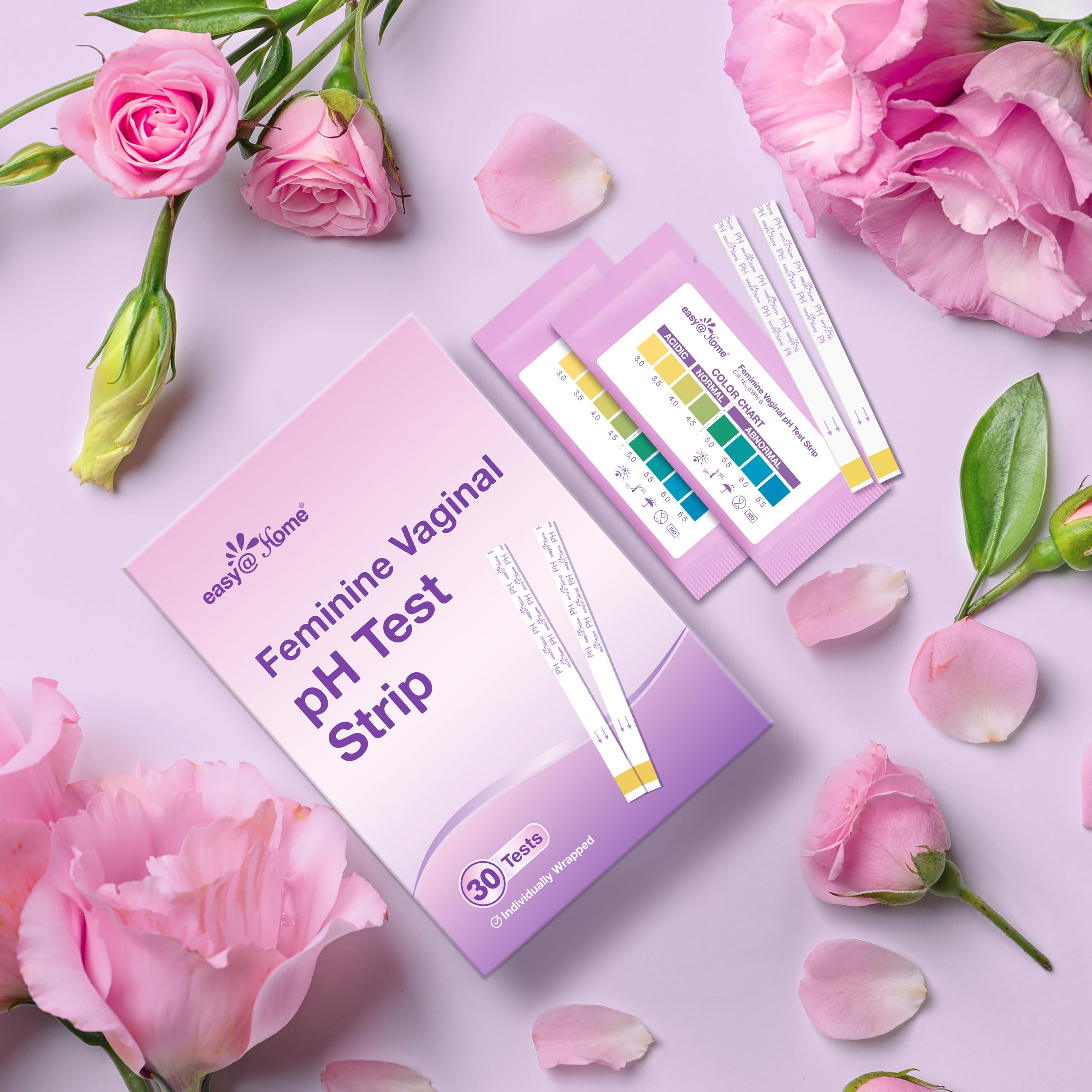 Easy@Home Vaginal pH Test -30 Strips | BV Test Kit at Home for Women | Yeast Infection Test + pH Balance - AB Mystery