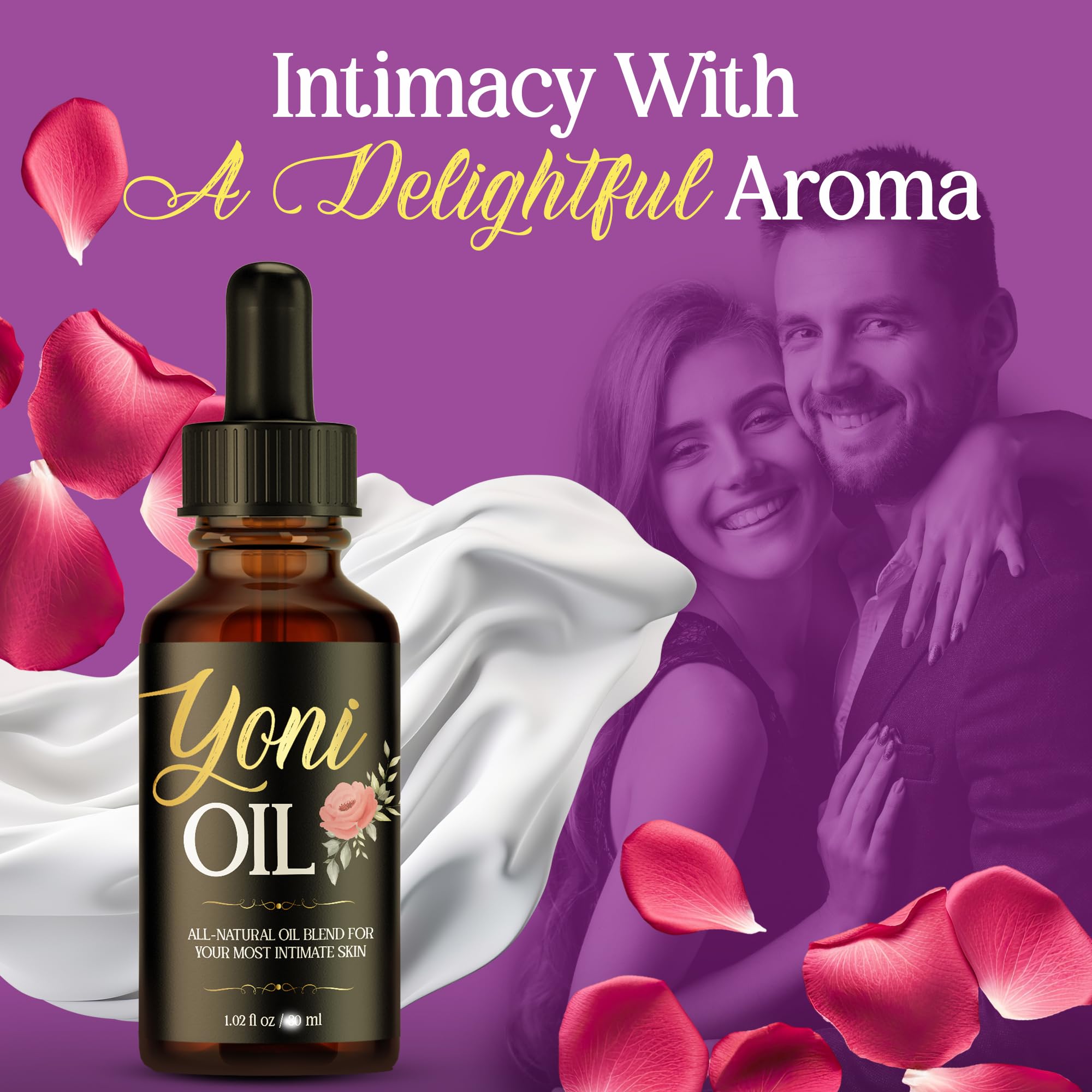 vibraxlabs Yoni Oil 1 Oz. Rose Scented Daily Feminine Wash Vulva Oil for pH Balance and Female Dryness - AB Mystery