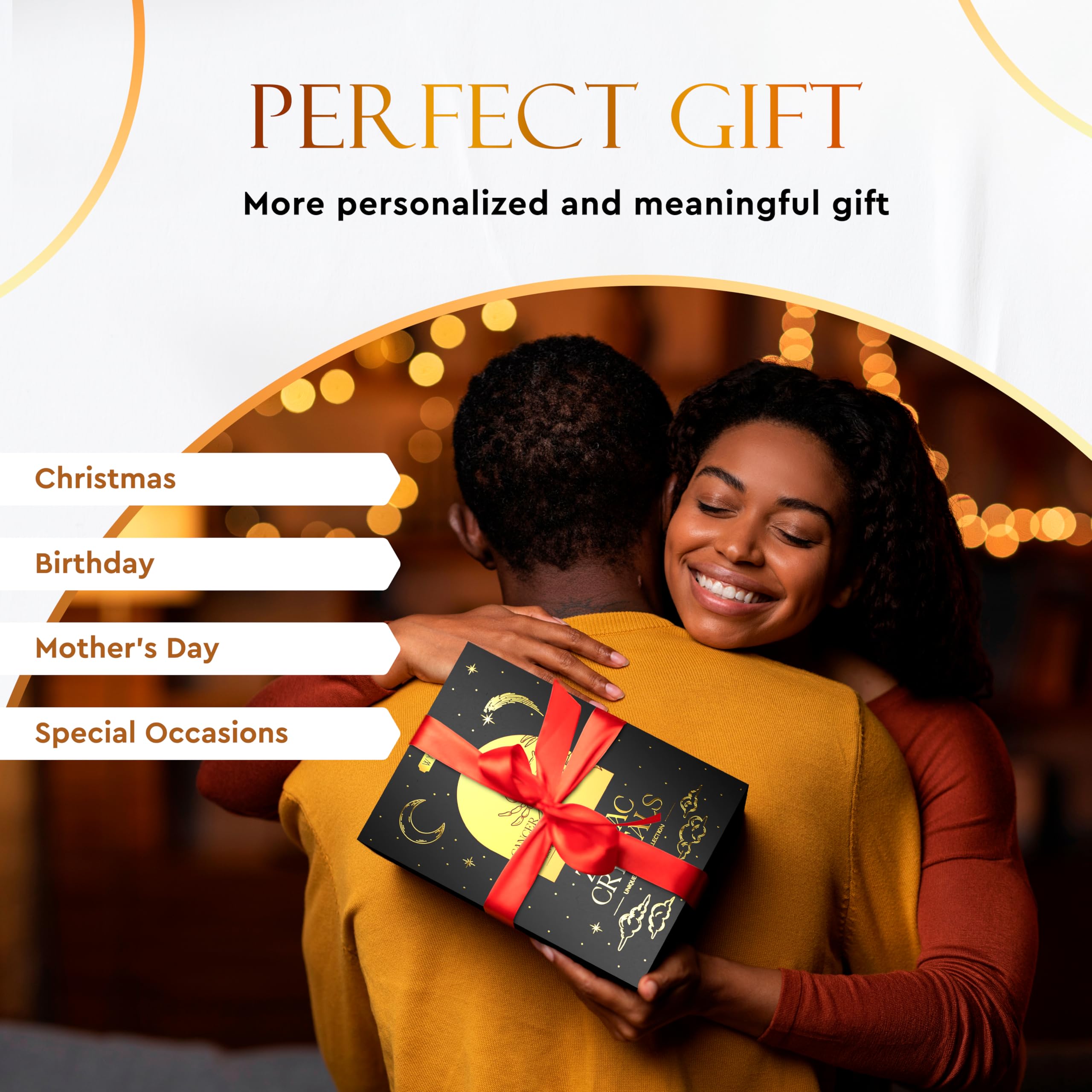 Wyspell Cancer Crystal Set - 6 Raw Cancer Crystals and Healing Stones - Cancer Zodiac Gifts for Women - AB Mystery