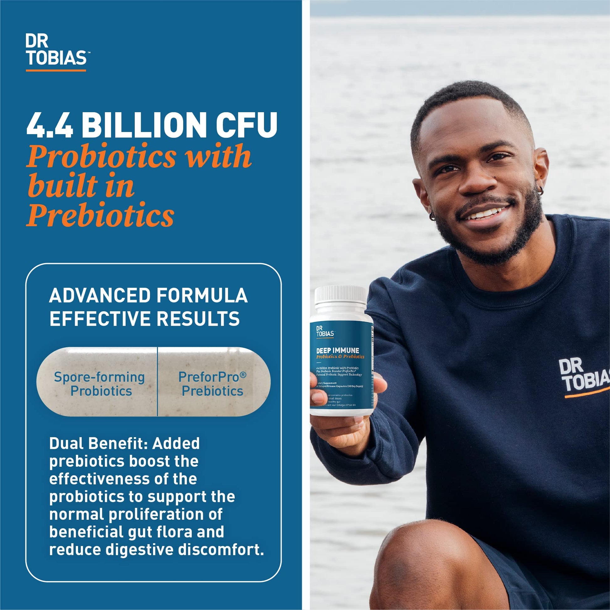 Dr. Tobias Deep Immune Probiotics & Prebiotics, 4.4 Billion CFU Probiotics for Women - AB Mystery