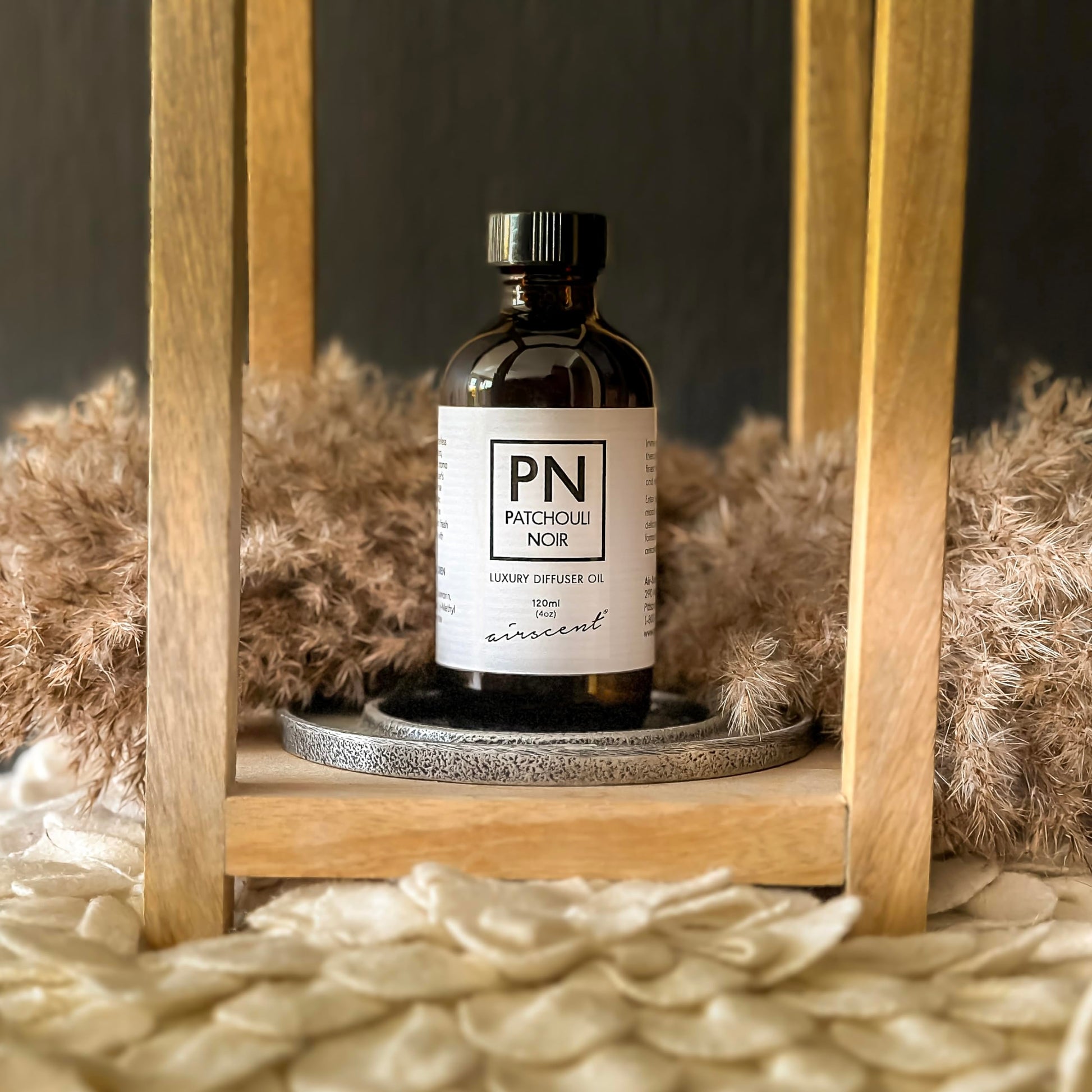 Patchouli Noir Diﬀuser Oil - Air-Scent Aroma and Essential Oil Blend - 120 Milliliter (4 ﬂ oz) Bottle - AB Mystery