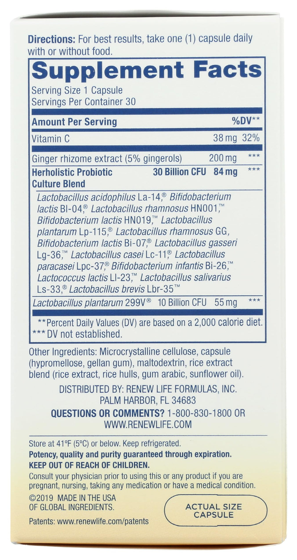Renew Life Herholistic Prenatal Partner Probiotic 40 Billion, 30 CT Renew Life