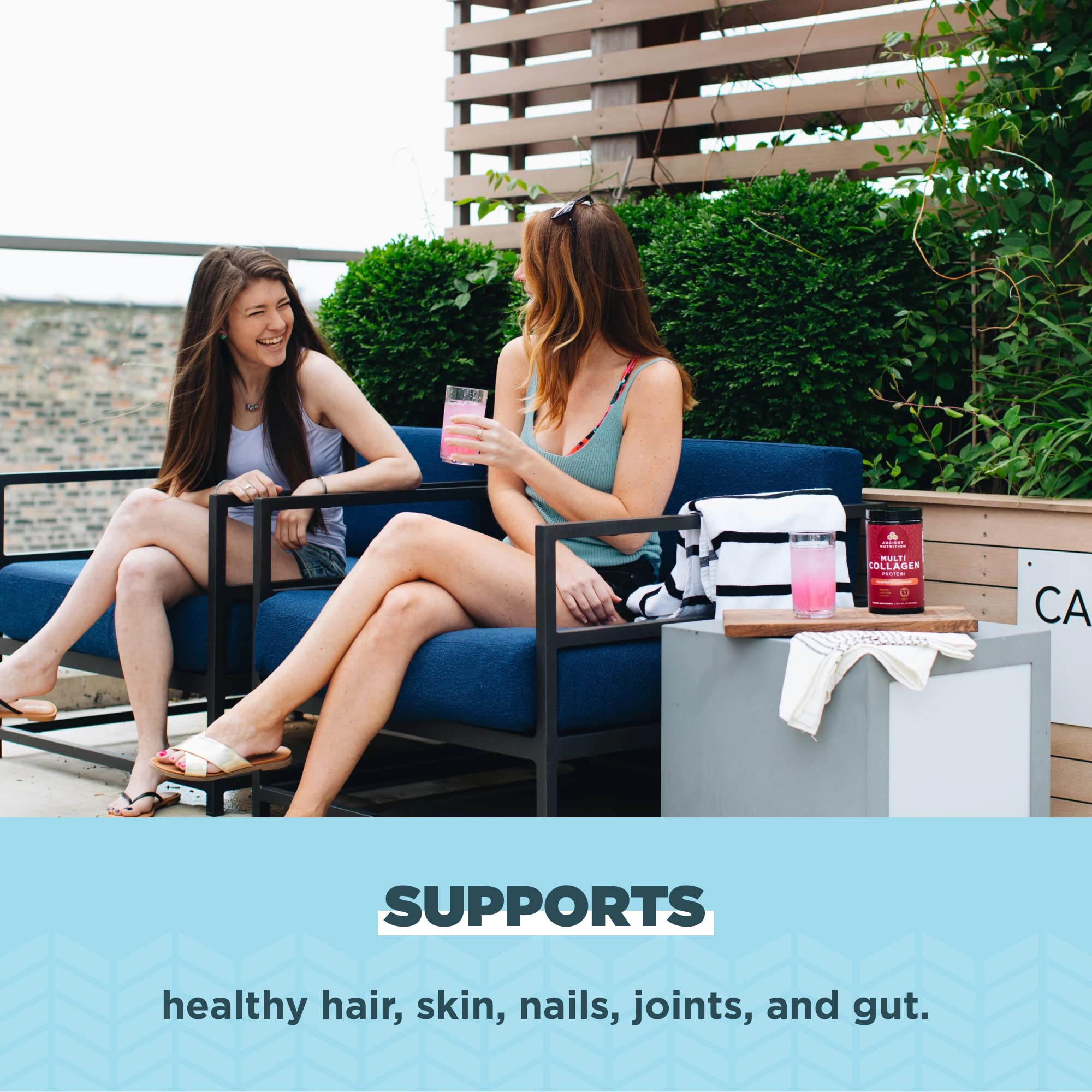 Ancient Nutrition Collagen Powder Protein, Multi Collagen Protein Powder, Strawberry Lemo - AB Mystery