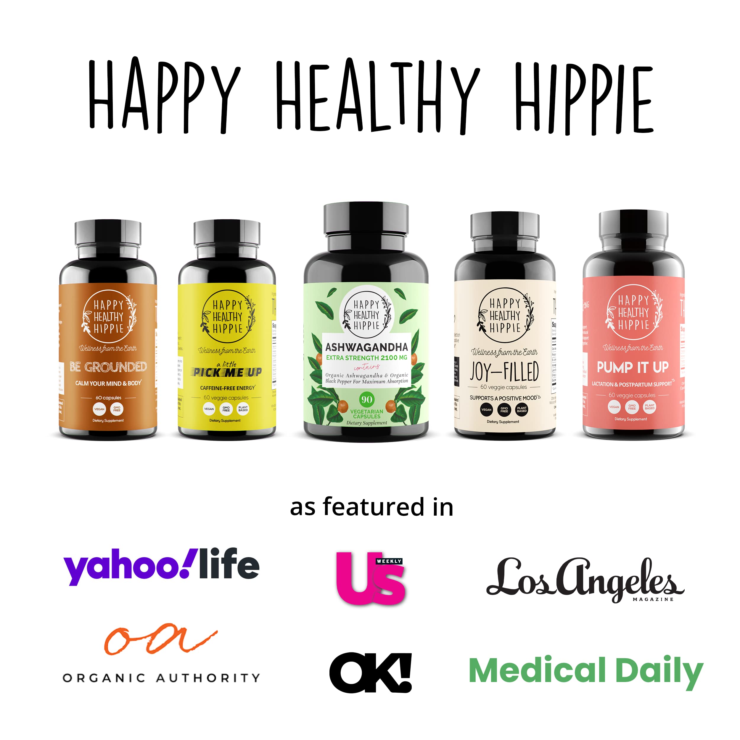 Happy Healthy Hippie Motherhood Bundle (2-Pack) - Go with The Flow Hormone Balance Supplement - AB Mystery