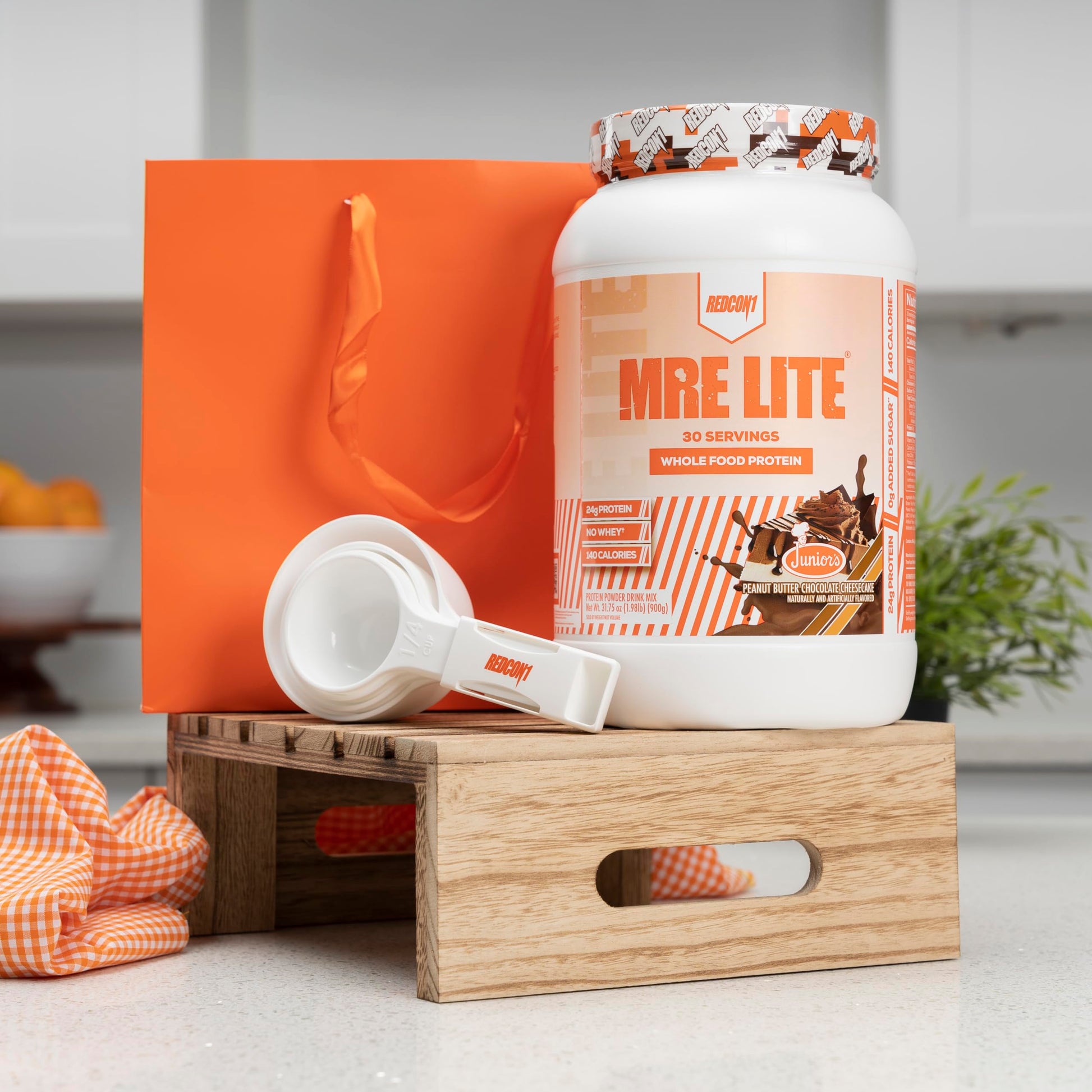 REDCON1 MRE Lite Whole Food Protein Powder, Juniors, Peanut Butter Chocolate - AB Mystery