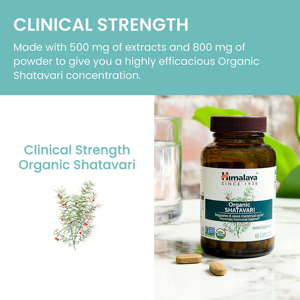Himalaya Organic Shatavari for PMS, Menstrual Cramp Relief, Menopause Support, and Women's Health - AB Mystery