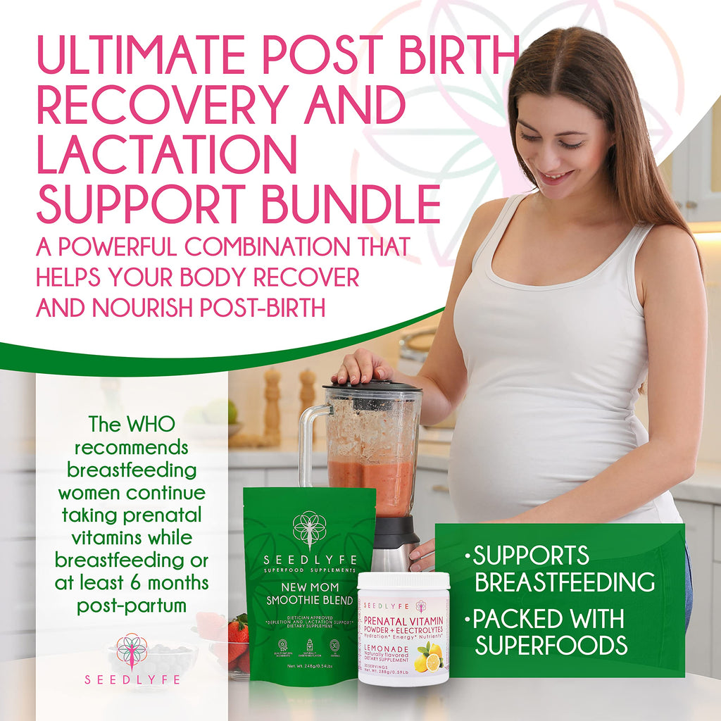 seedlyfe New Mother Postnatal Supplement Care Bundle - Lactation Superfood Smoothie seedlyfe