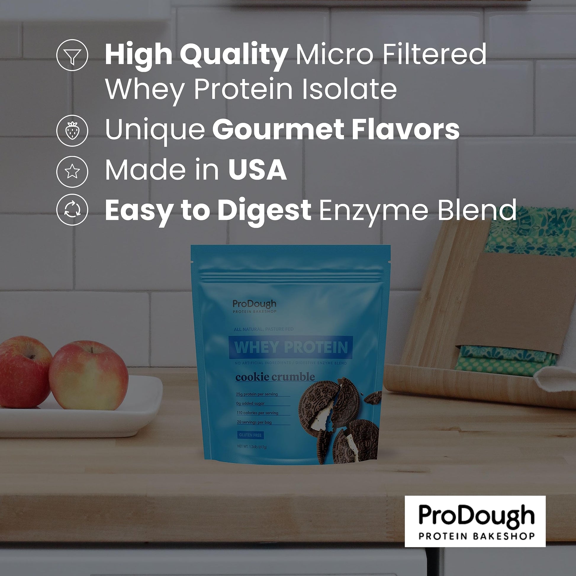 ProDough Gourmet Whey Isolate Hydrolized Protein Powder for Shake Mix- Easy Digest - AB Mystery