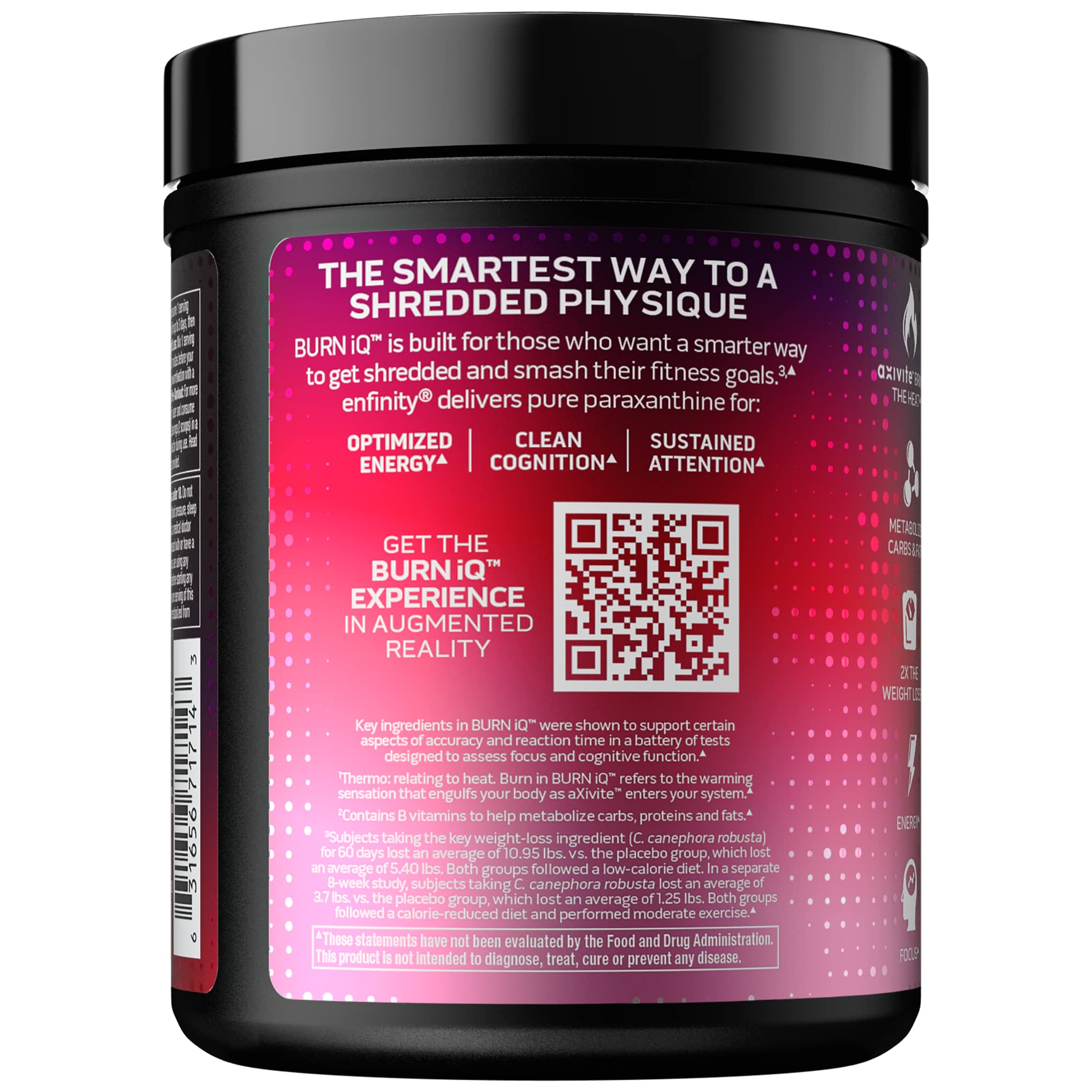 MuscleTech Burn IQ Smart Thermo Supplement Fueled with Paraxanthine Enhanced Energy - AB Mystery