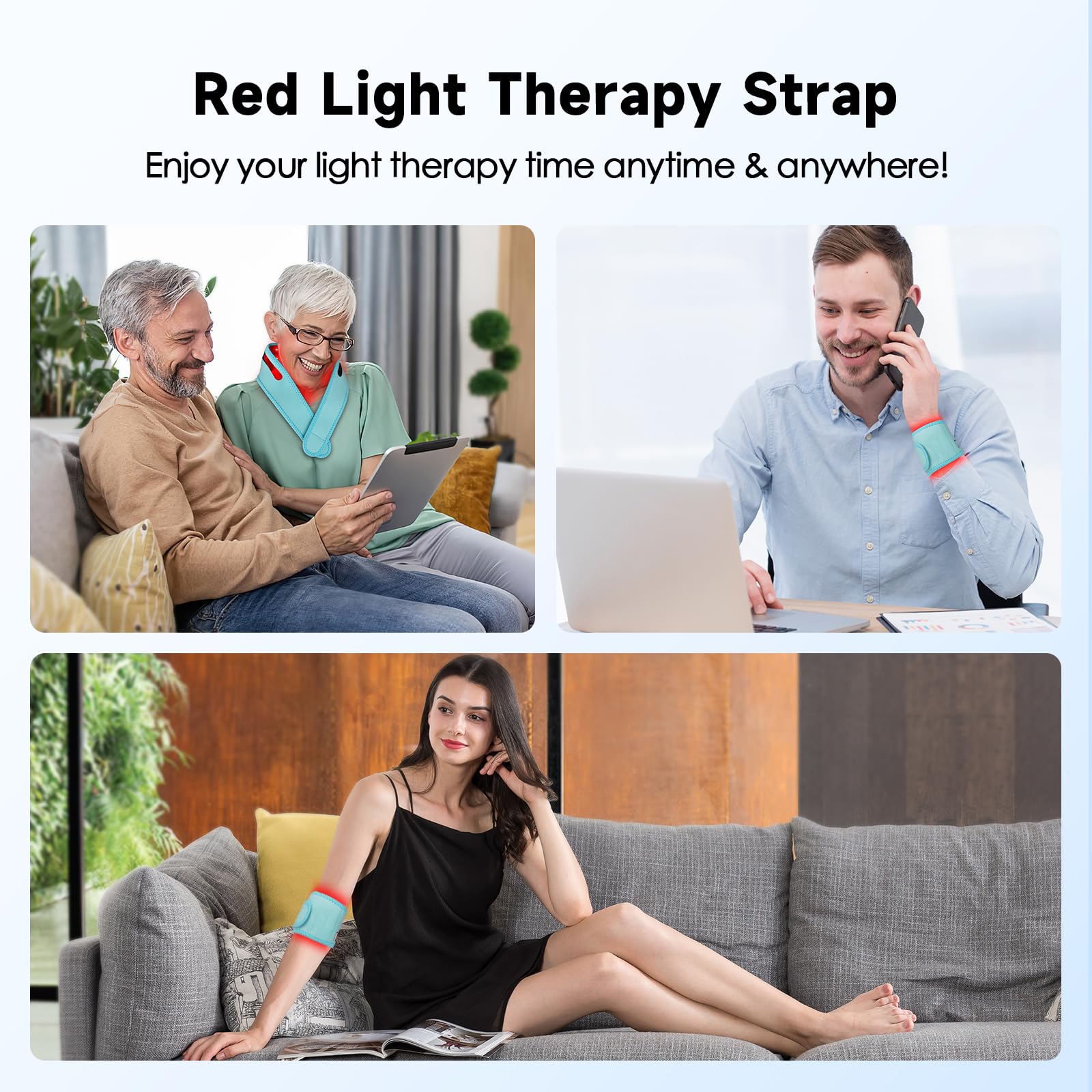 Red Light Therapy for Neck, Yasinaner Red Infrared Light Therapy Pad for Neck 660nm Red Light - AB Mystery