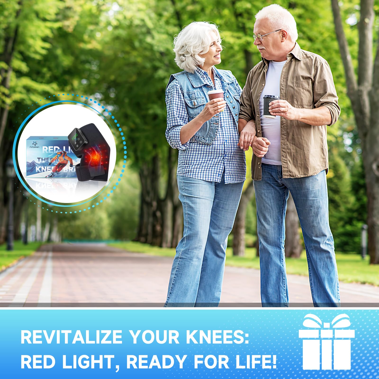 Red Light Therapy Knee Brace: Pain Relief Infrared Heating Pad 72 LED Heat Lamp Pain Relief - AB Mystery