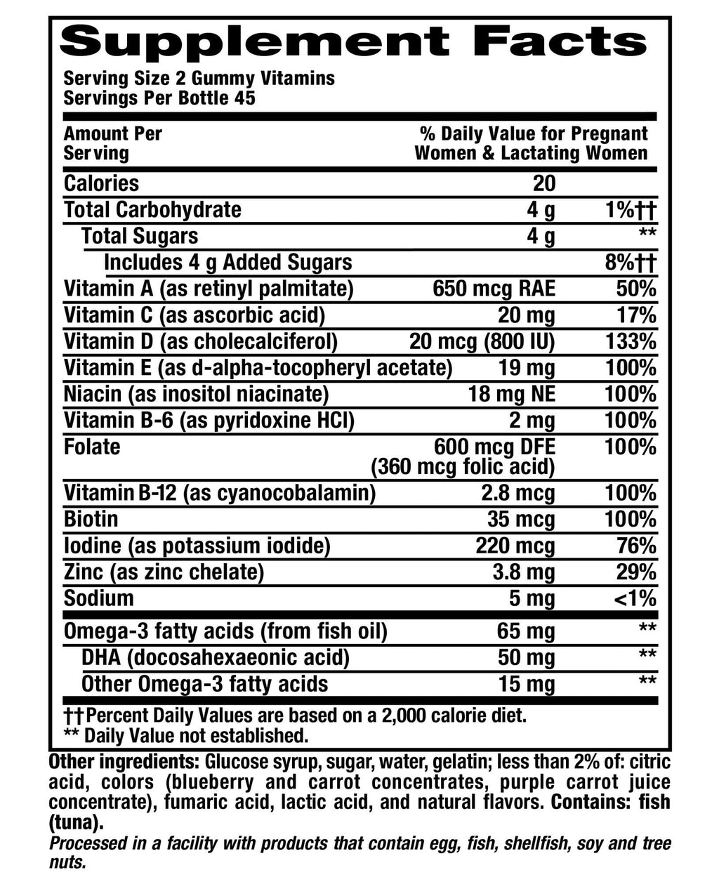Vitafusion Prenatal Gummy Vitamins, 90 Count (Packaging May Vary) Vitafusion