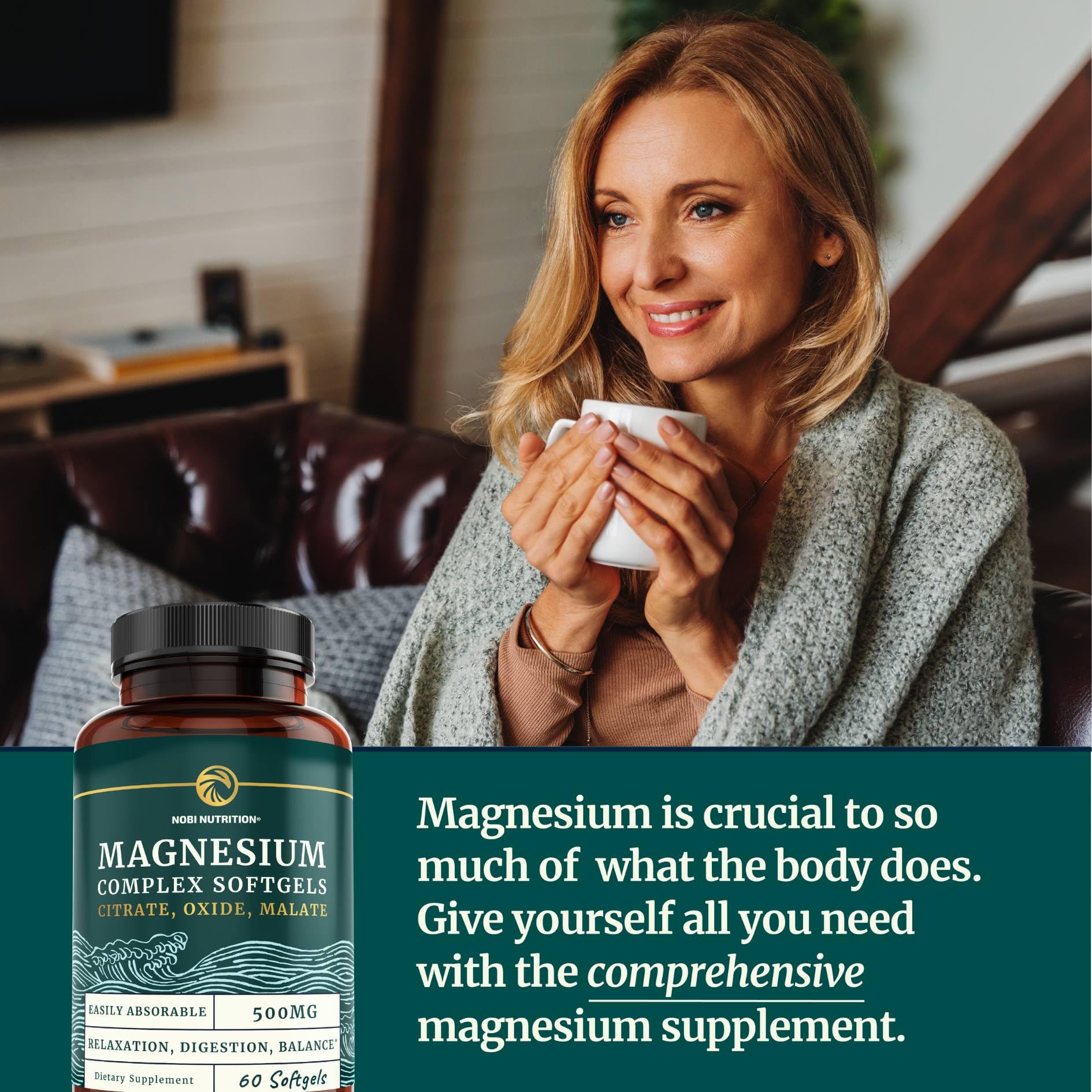 Triple Magnesium Softgels | Citrate, Malate, & Oxide | Highly Absorbable Magnesium - AB Mystery