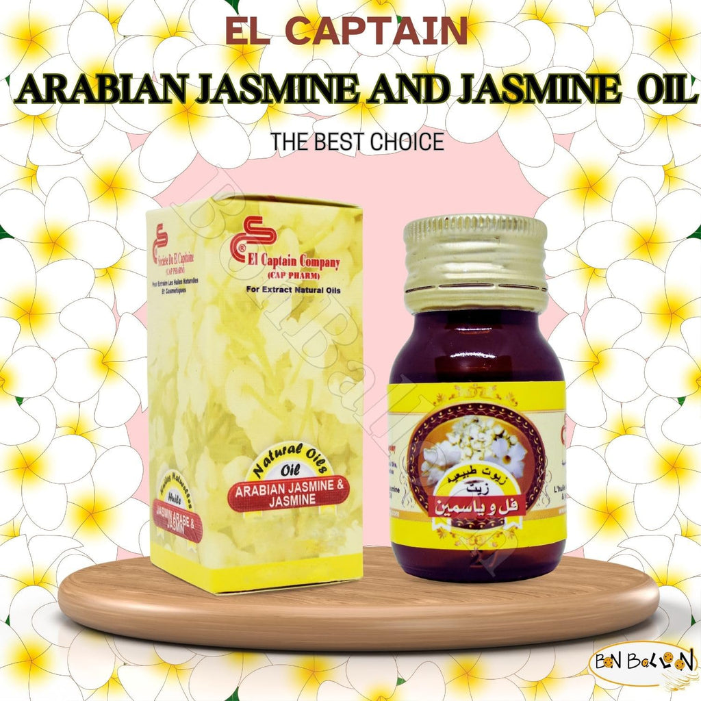 1 Pack Pure & Natural Jasmine Oil Cold Pressed El Captain Elcaptain Natural Concentrated Crude - AB Mystery