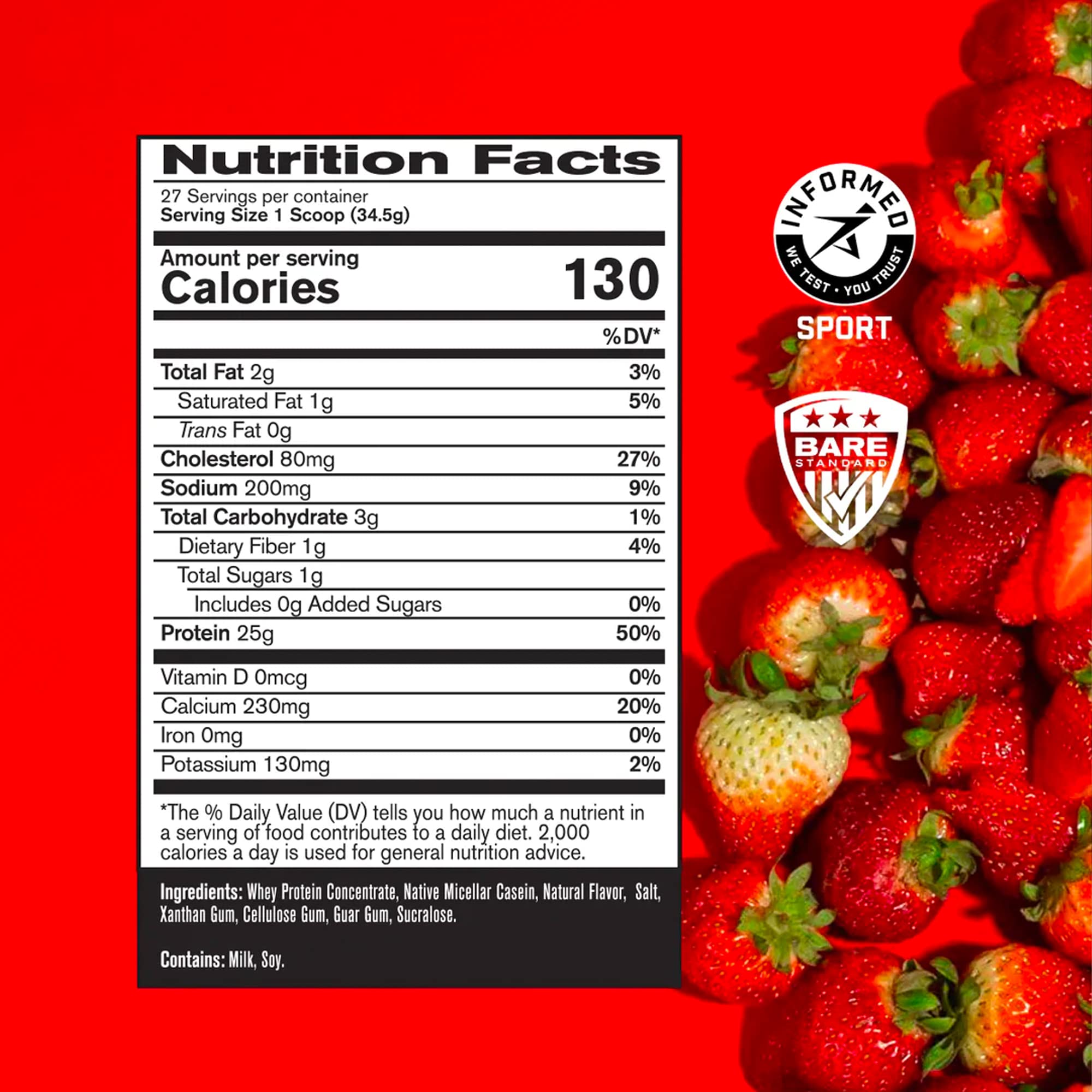 Bare Performance Nutrition, BPN Whey Protein Powder, Whey Protein Concentrate, Native - AB Mystery