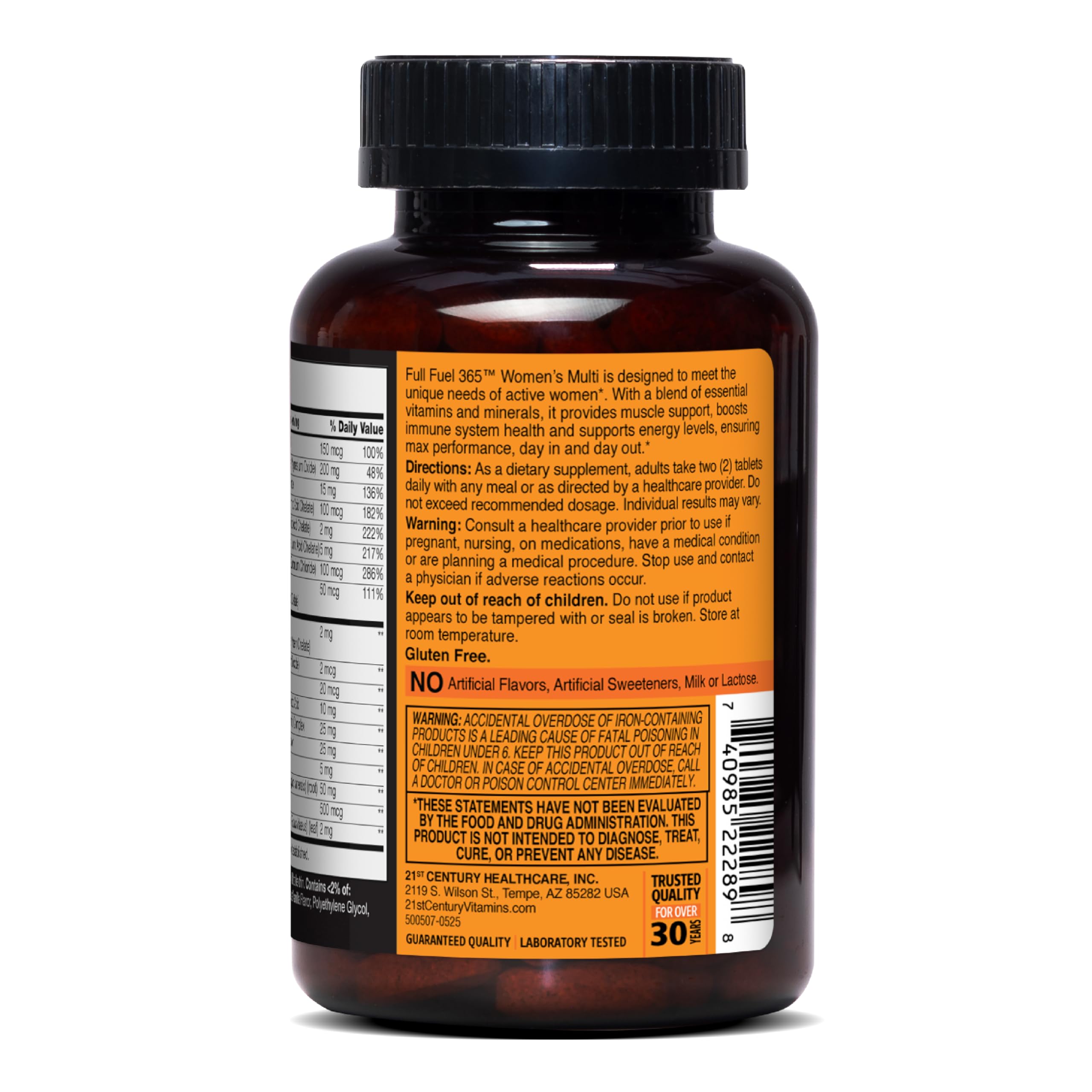 21st Century Full Fuel 365 Active Women’s Multivitamin, 120 Tablets, Daily Vitamins and Minerals for Energy, Muscle Support, Immune Health - AB Mystery