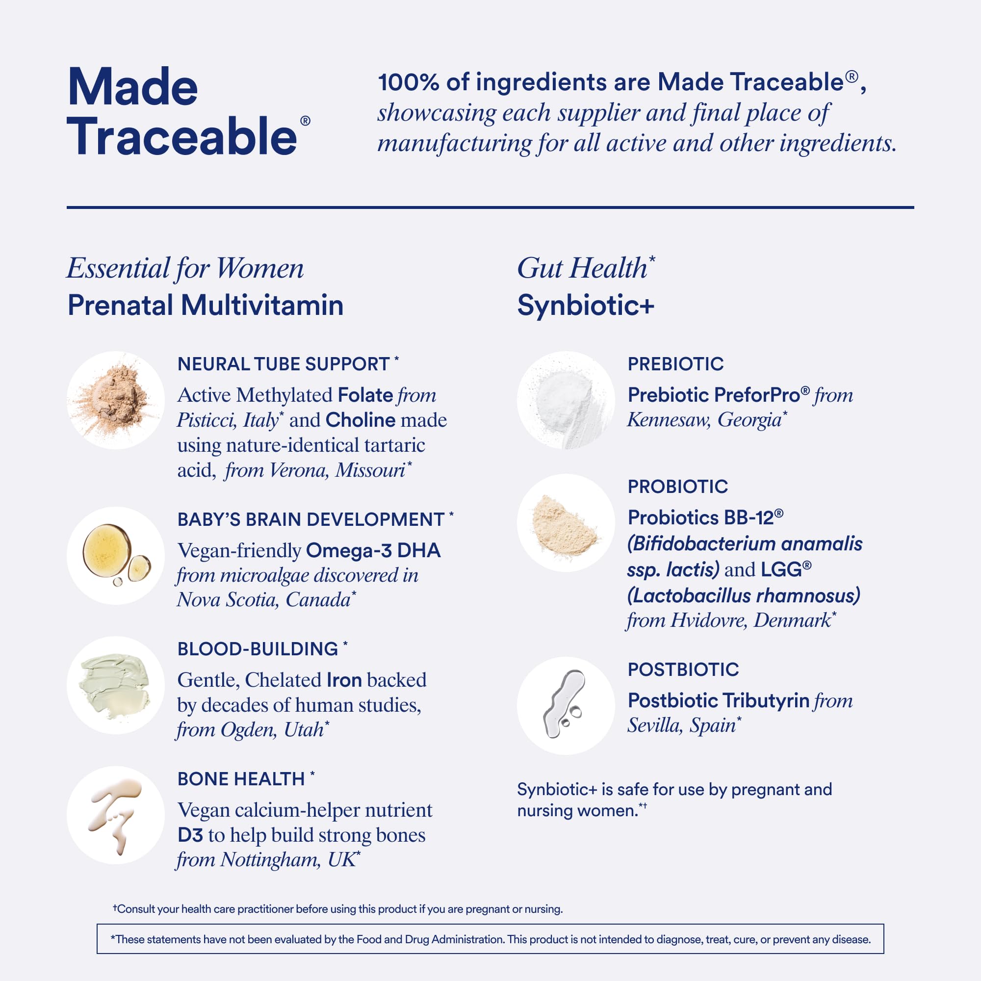 Ritual Prenatal Multivitamin and Gut Duo Supplements with Prenatal Vitamins and Synbiotic+ Ritual