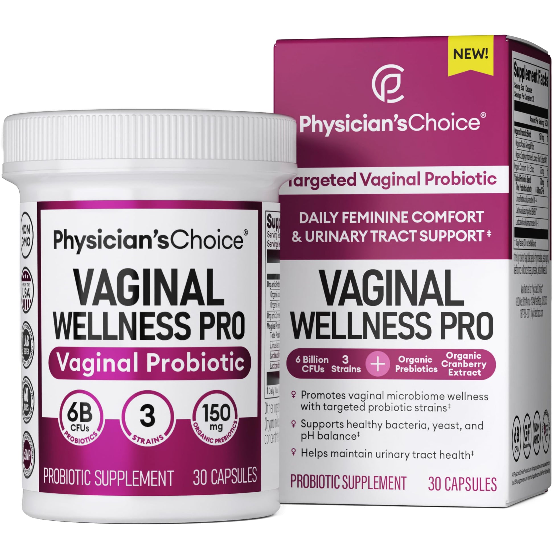 Physician's CHOICE Feminine Power Duo Bundle - Vaginal Probiotic + Womens Probiotic - AB Mystery