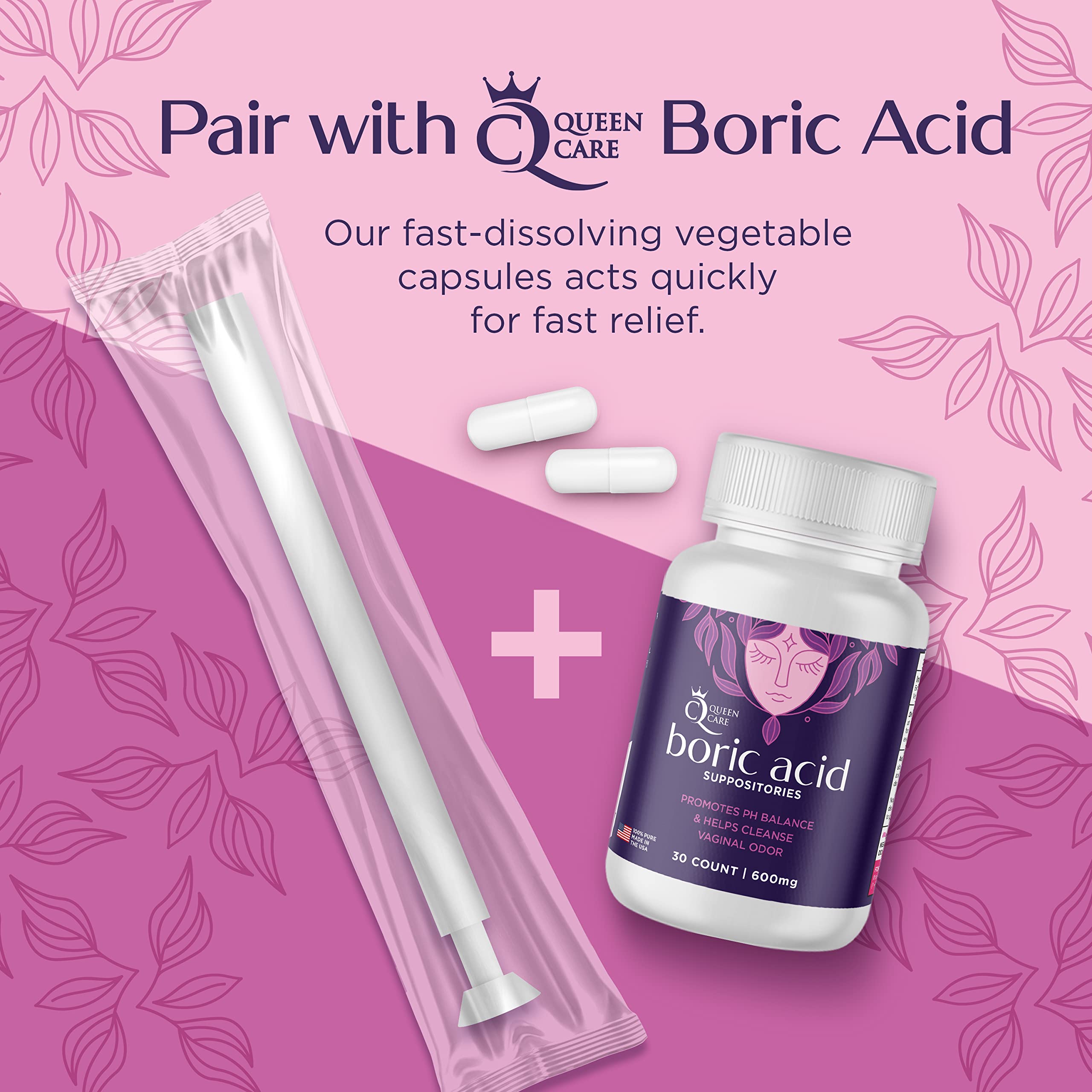 Queen Care - Disposable Suppository Applicator, Boric Acid Applicator, Feminine Care Suppository Applicator - AB Mystery