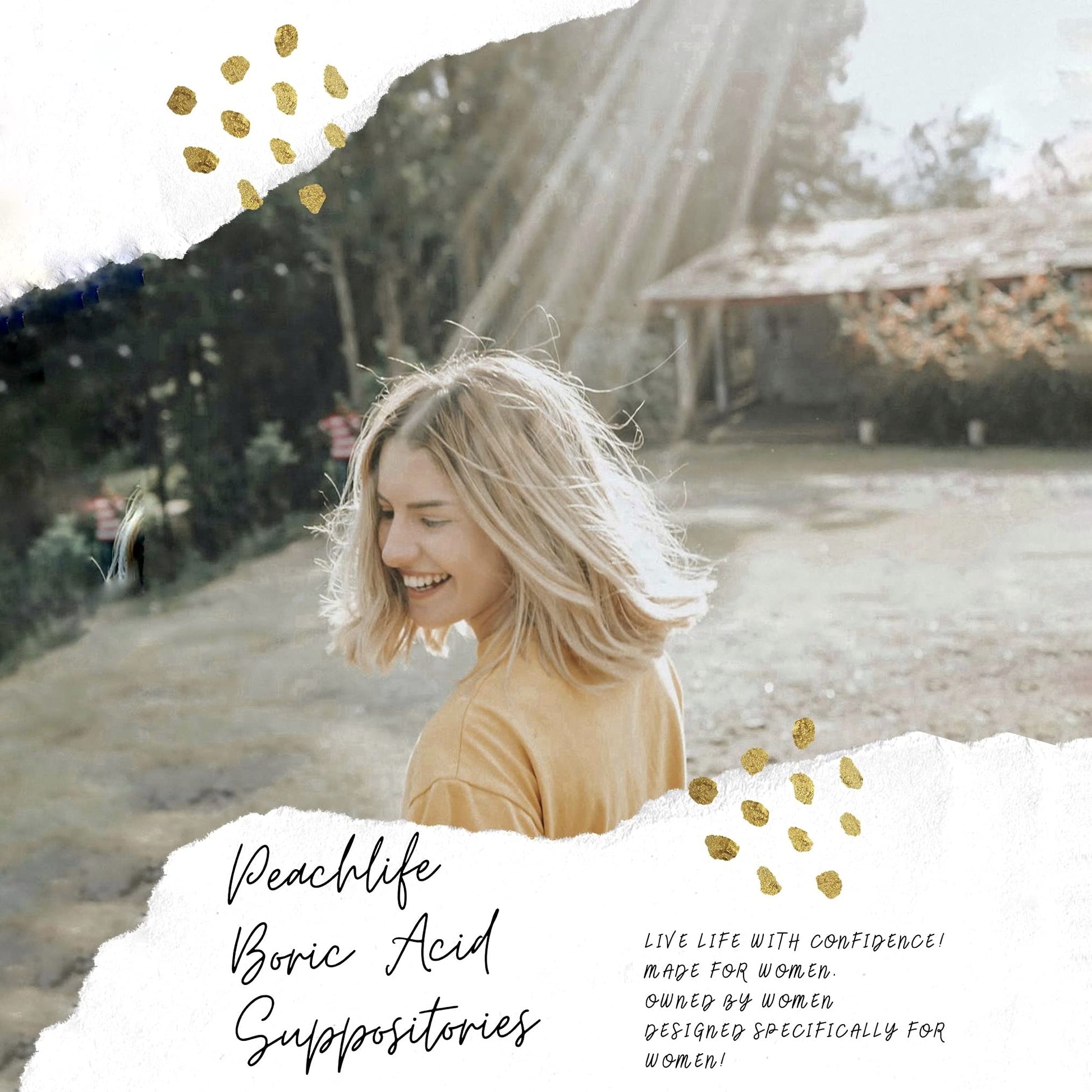 Peachlife Boric Acid Suppositories in Vegetable Capsules - USA Made - Vaginal pH - AB Mystery