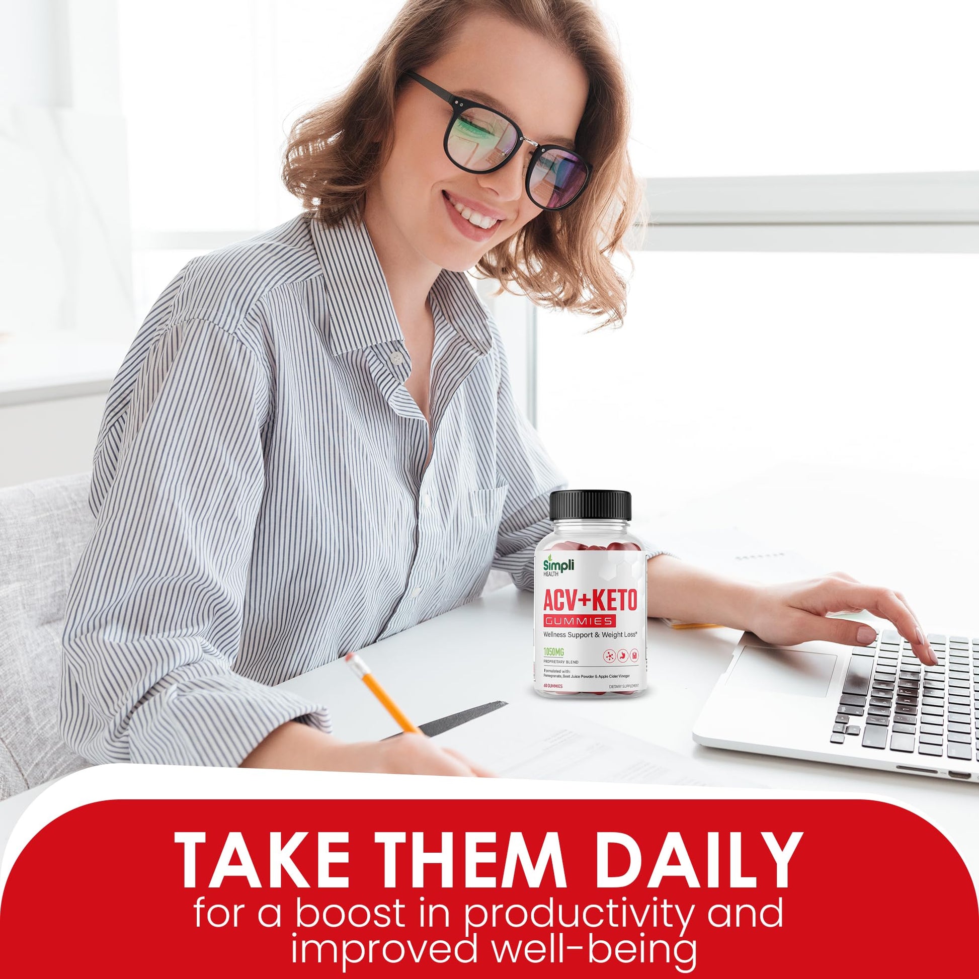Nutrocell Simpli Health ACV Ketos Gummies Keto Apple Cider Vinegar 1050mg, Simplihealth - AB Mystery