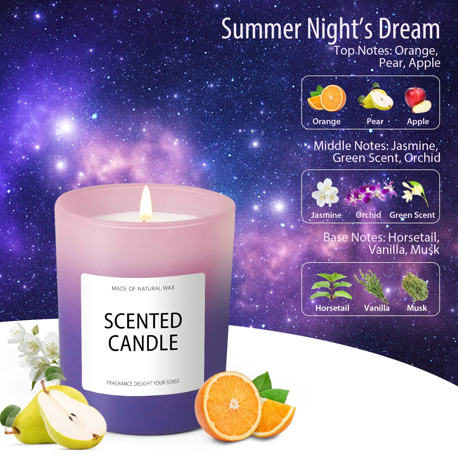 Candles, Scented Candles, Candles for Home Scented, Scented Candle Gift Set for Women - AB Mystery