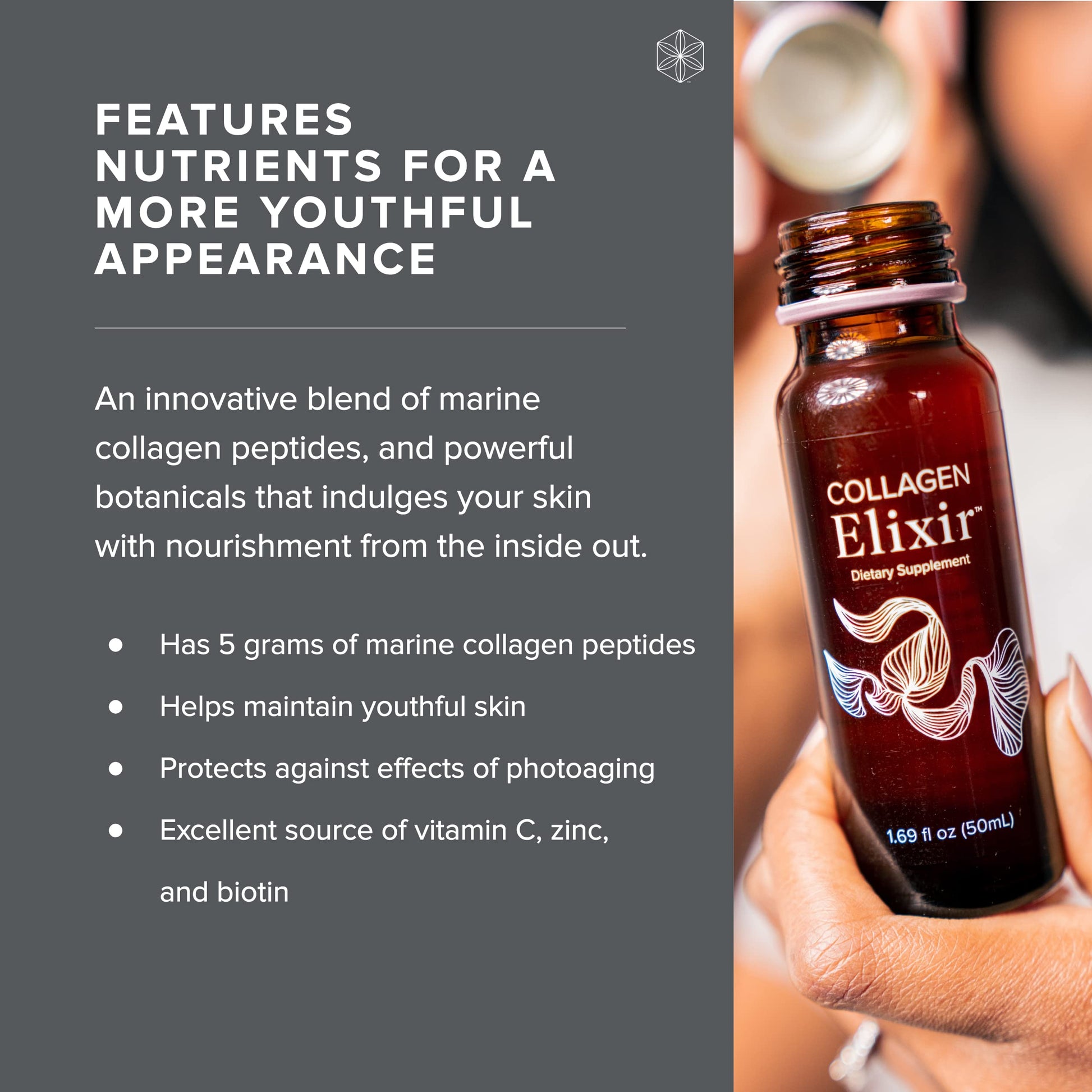 Isagenix Collagen Elixir - Collagen Drink with Marine Collagen Peptides - Liquid Collagen - AB Mystery