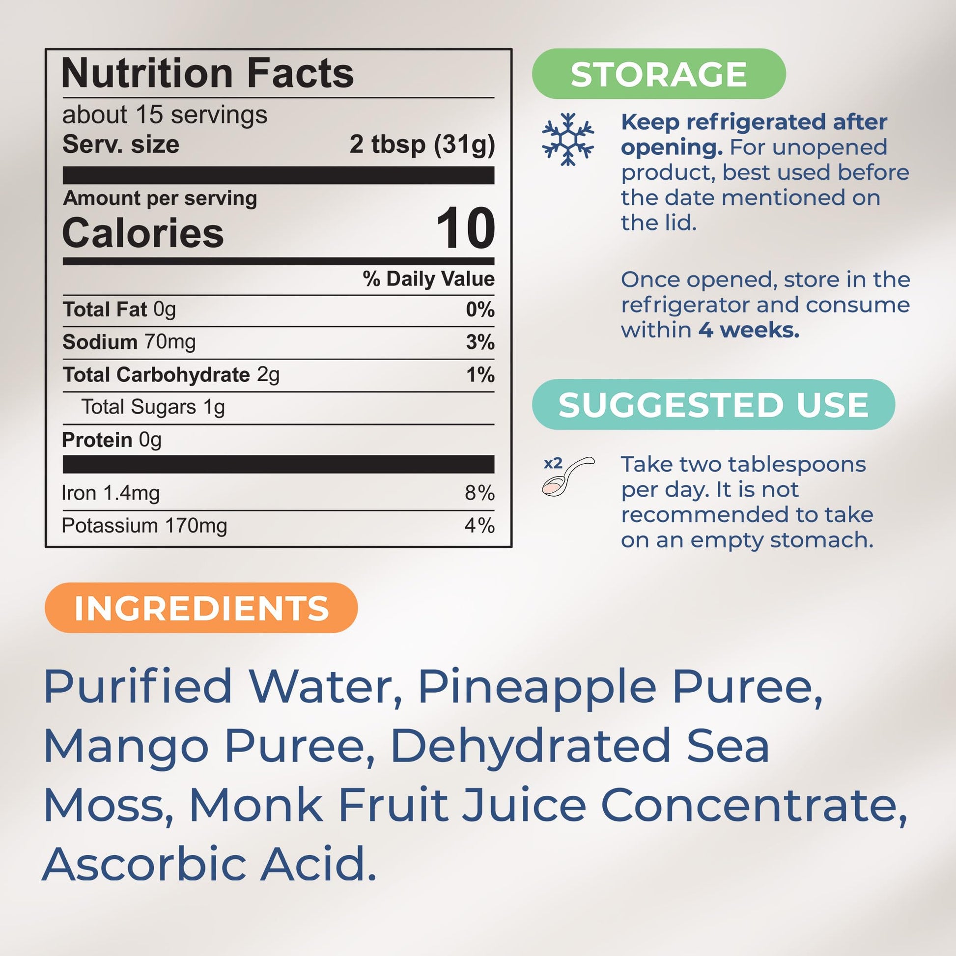 TrueSeaMoss Wildcrafted Irish Sea Moss Gel –7 Flavors- Nutritious Organic Raw - AB Mystery