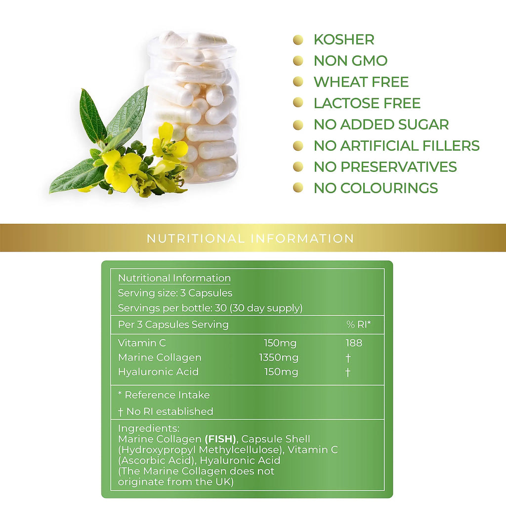 Lily Green | Marine Collagen with Hyaluronic Acid & Vitamin C - 1650mg per Serving Lily Green Supplements